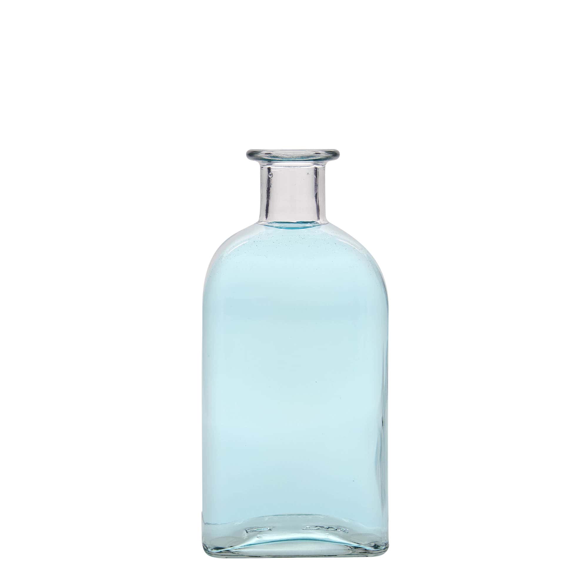 500 ml klaaspudel Apotheker Carré, ruudukujuline, ava: kork