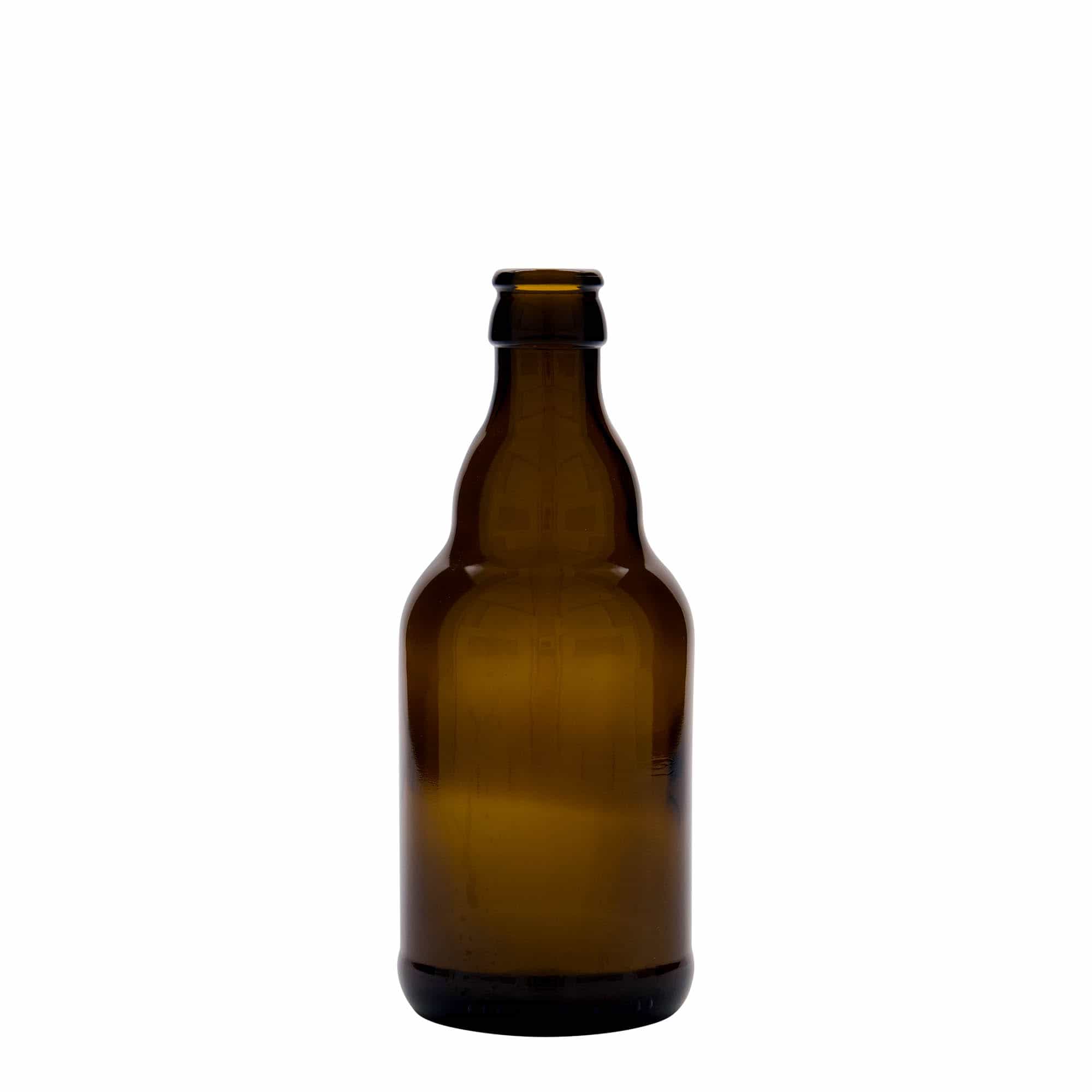 330 ml õllepudel „Steinie“, klaas, pruun, avale: korgiga kork