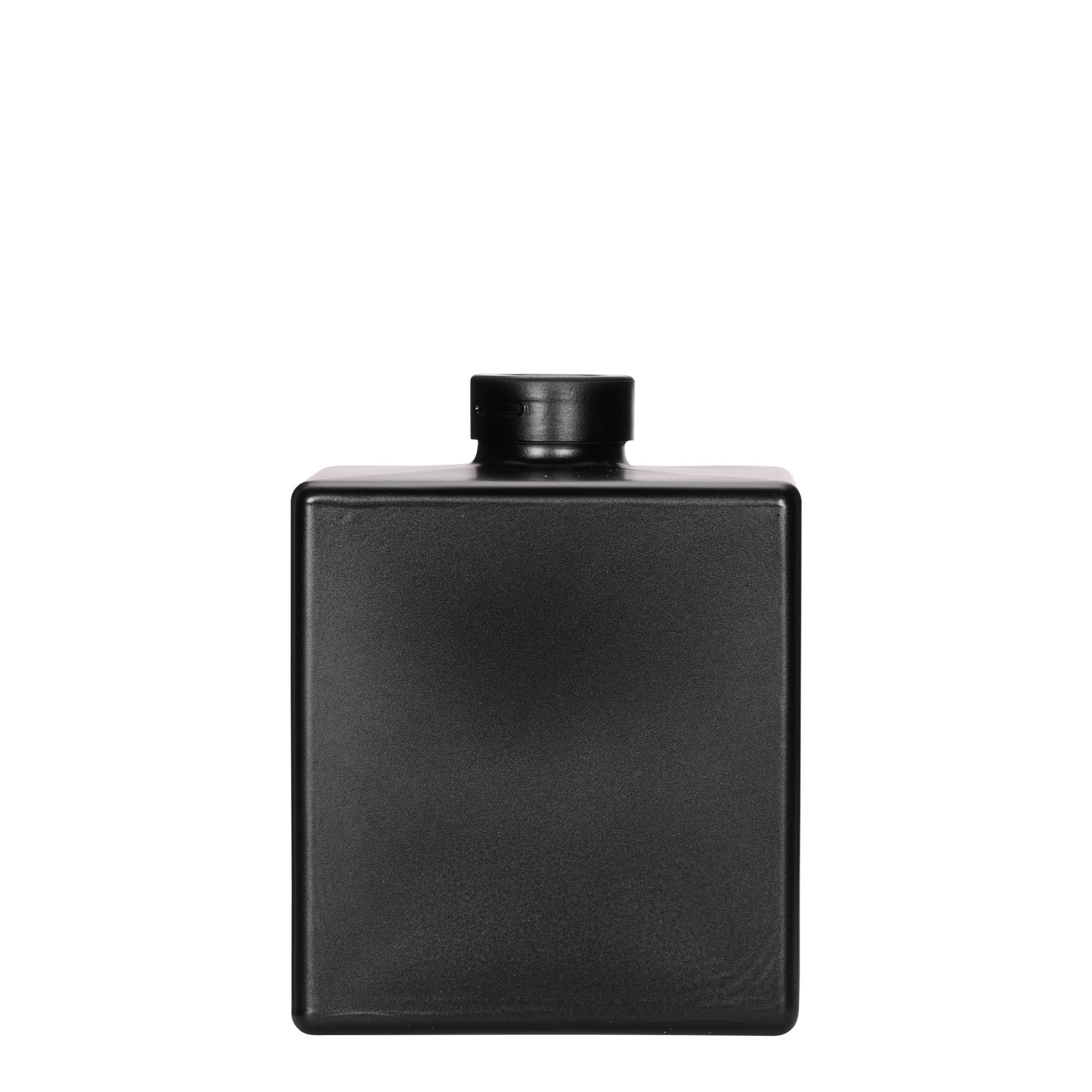 500 ml klaaspudel 'Cube', ruudukujuline, must, sulgur: kork 500 ml klaaspudel 'Cube', ruudukujuline, must, sulgur: kork