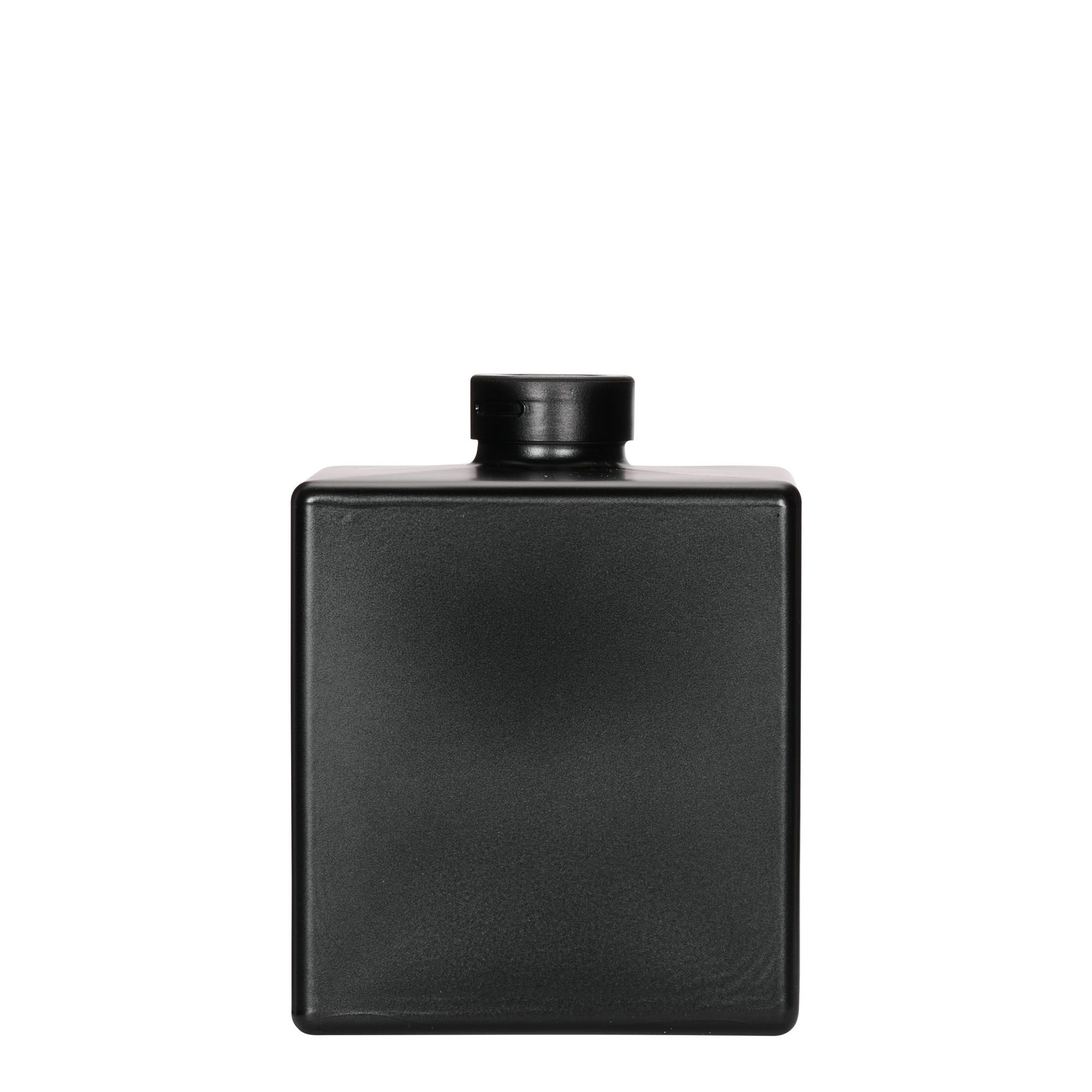 500 ml klaaspudel 'Cube', ruudukujuline, must, ava: kork
