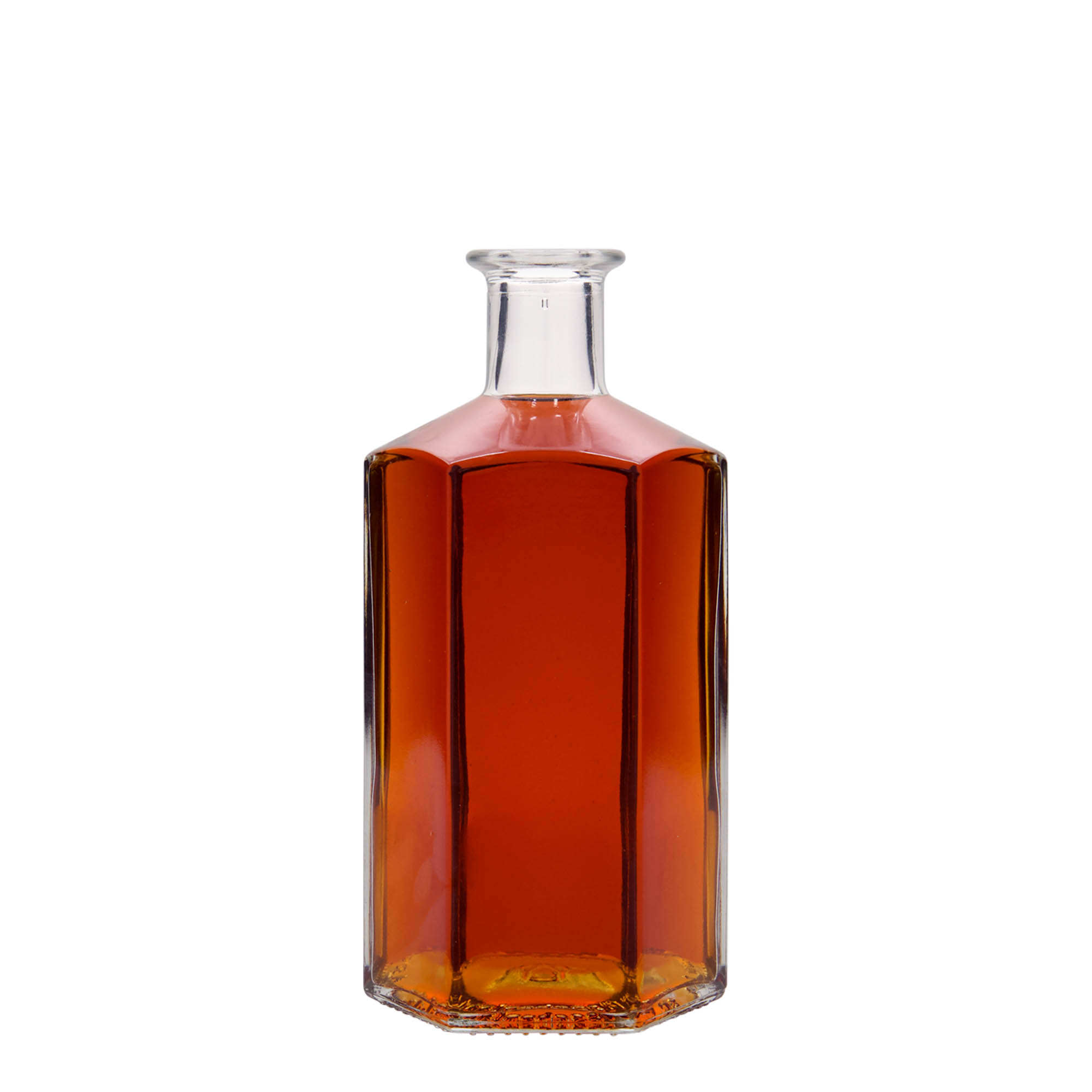 500 ml klaaspudel apteekrile „Jimmy“, kuusnurkne, avaleots: kork