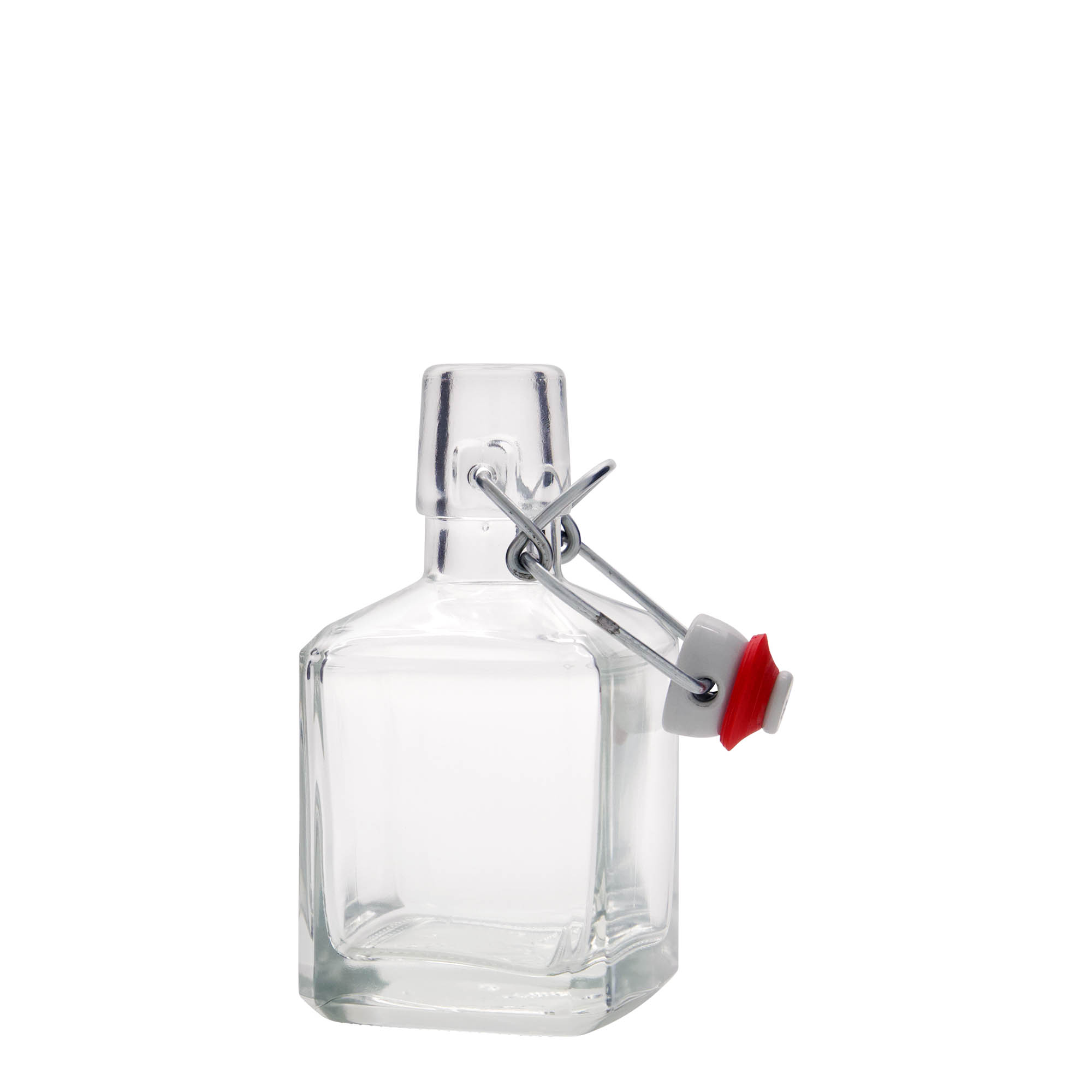 200 ml klaaspudel 'Kubica', ruudukujuline, suuava: klambrikork