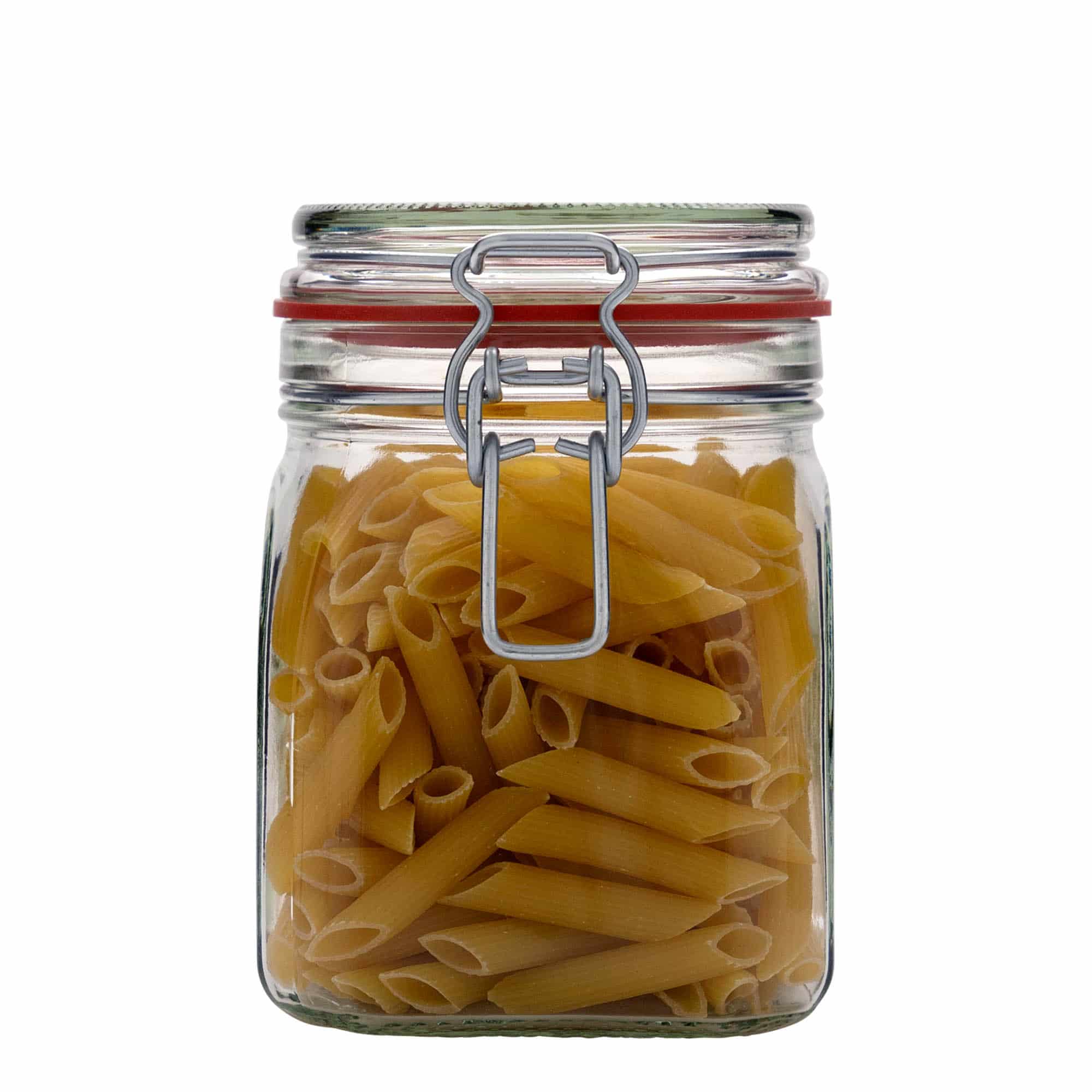 900 ml traatkaanega purk, ruudukujuline, sulgur: traatkaas