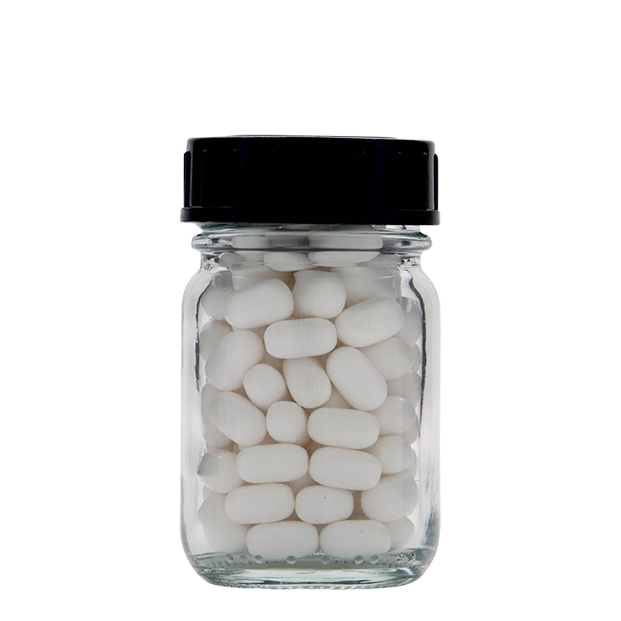 50 ml laiakaelne klaas, ava: DIN 40