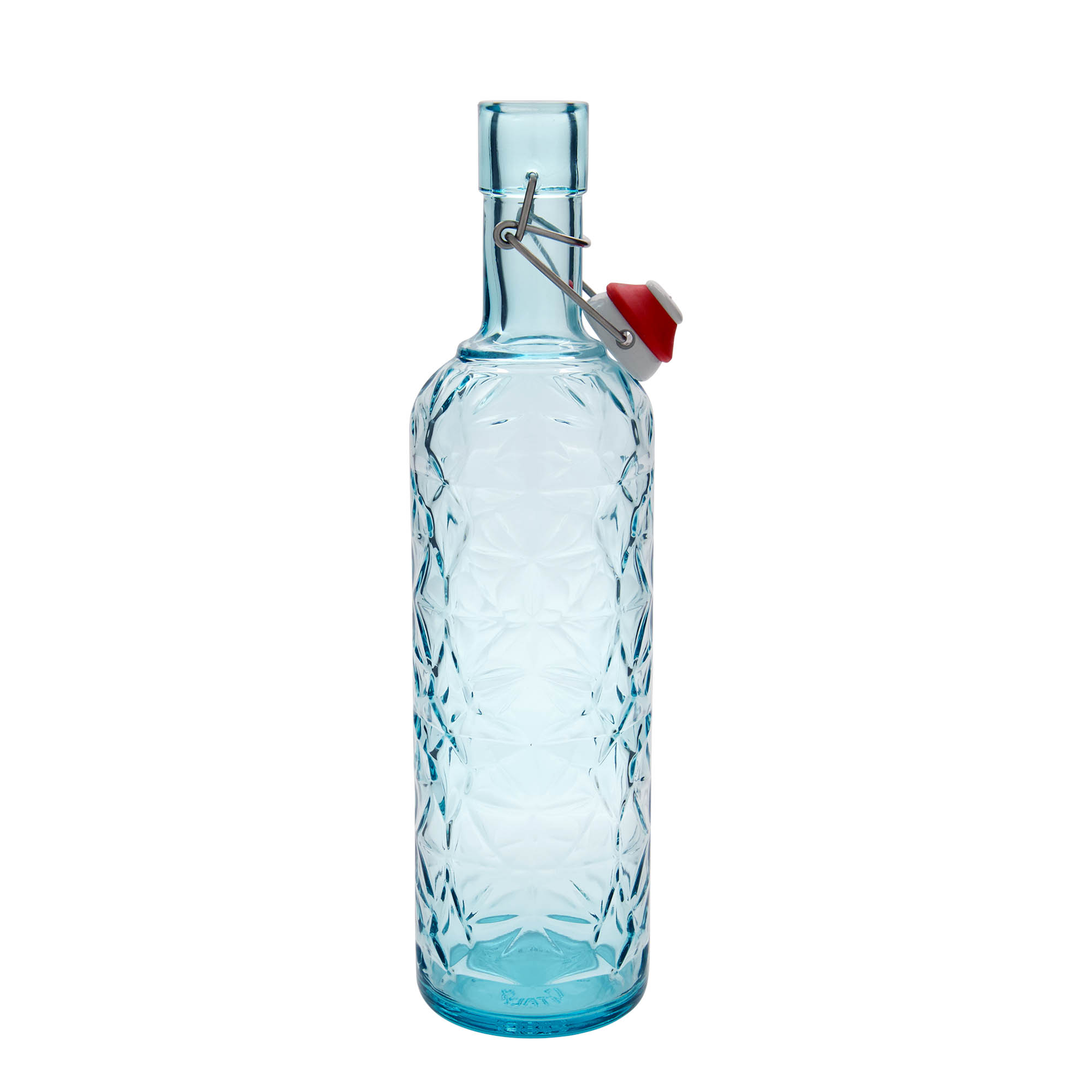 1.000 ml klaaspudel 'Oriente', asuurisinine, suu: sanglukk