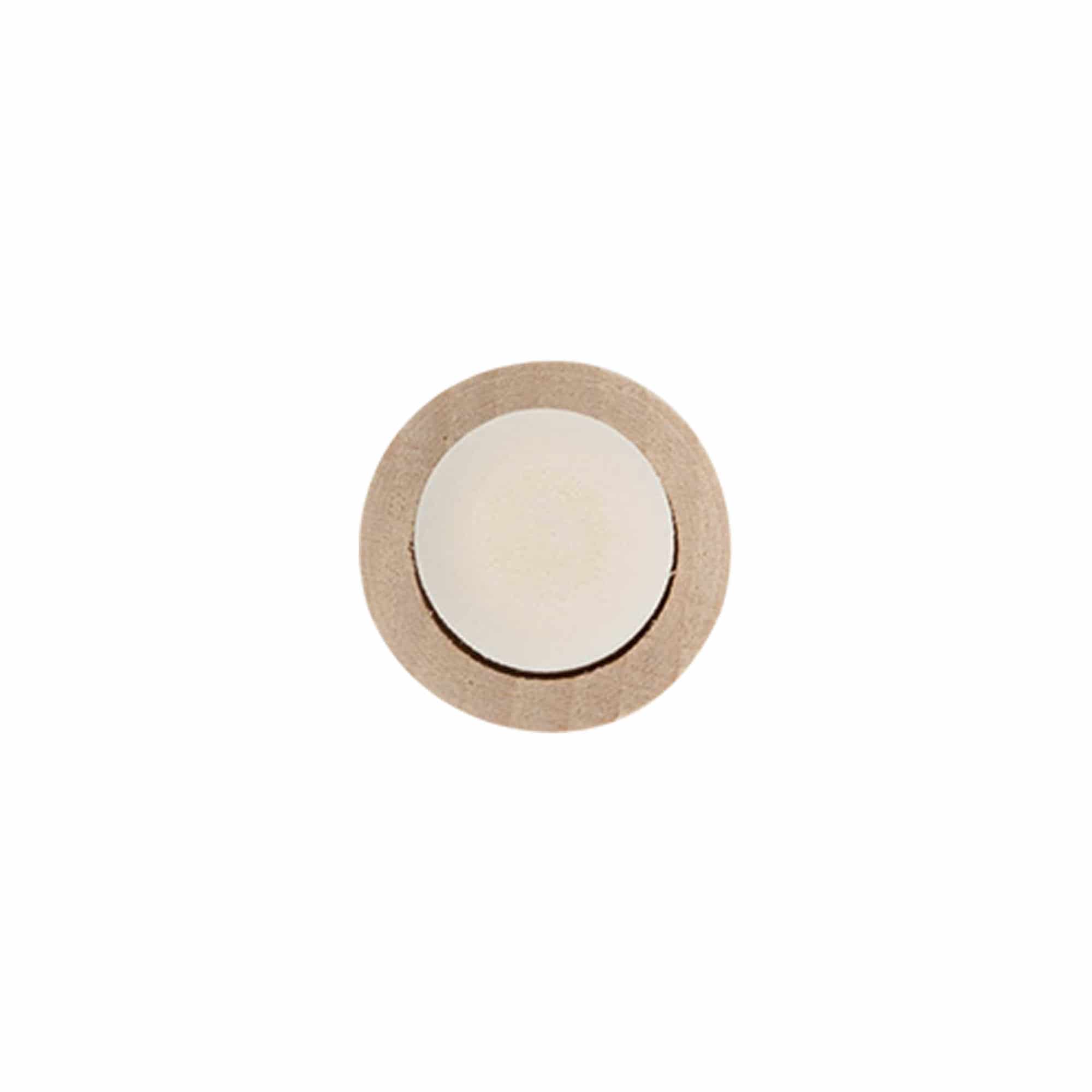 Käepideme kork 19 mm, puit/plastik, suudmele: kork