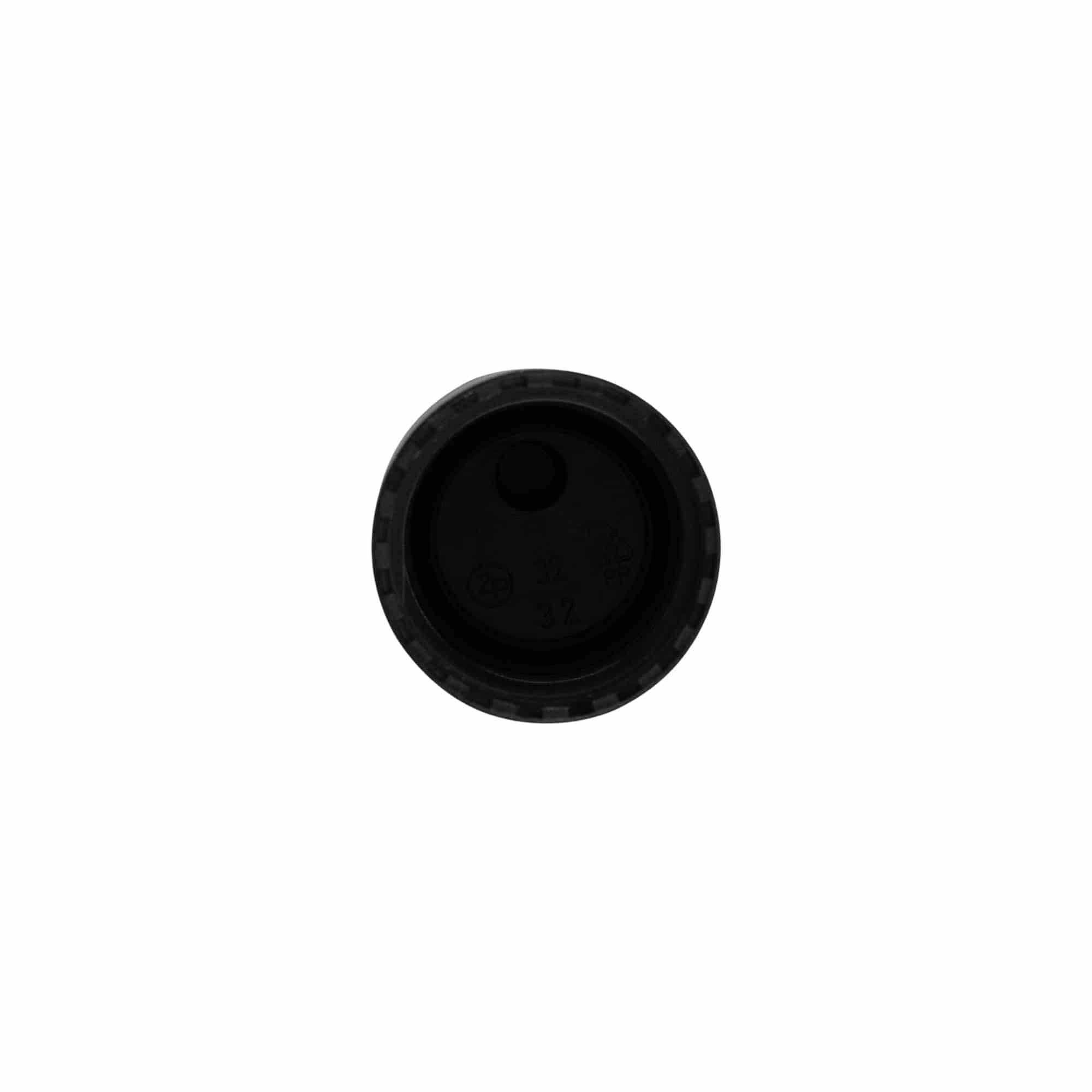Kruvikork Disc Top, PP-plast, must, avause jaoks: 24/410