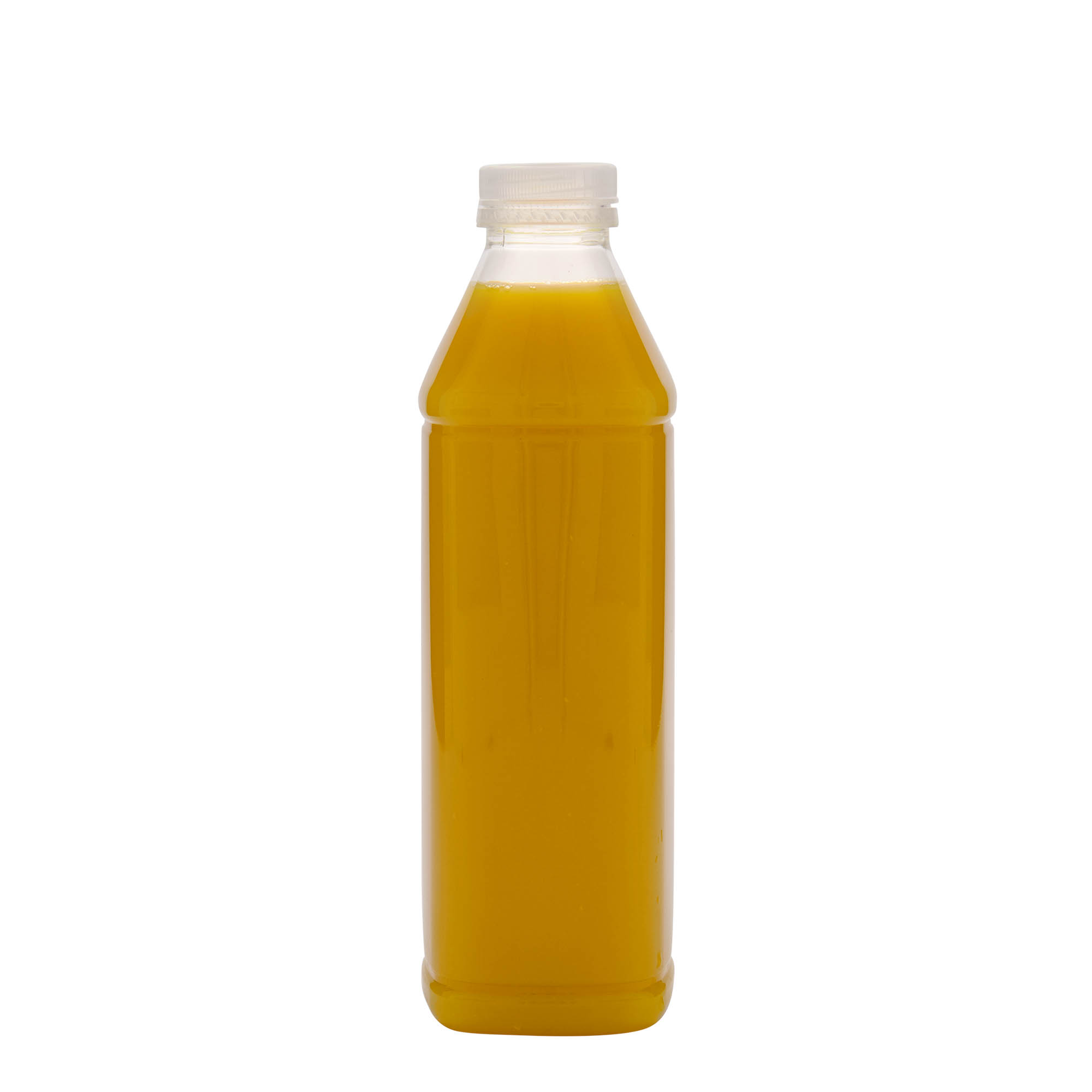 1.000 ml PET-pudel 'Milk and Juice Carré', ruudukujuline, plastik, ava: 38 mm