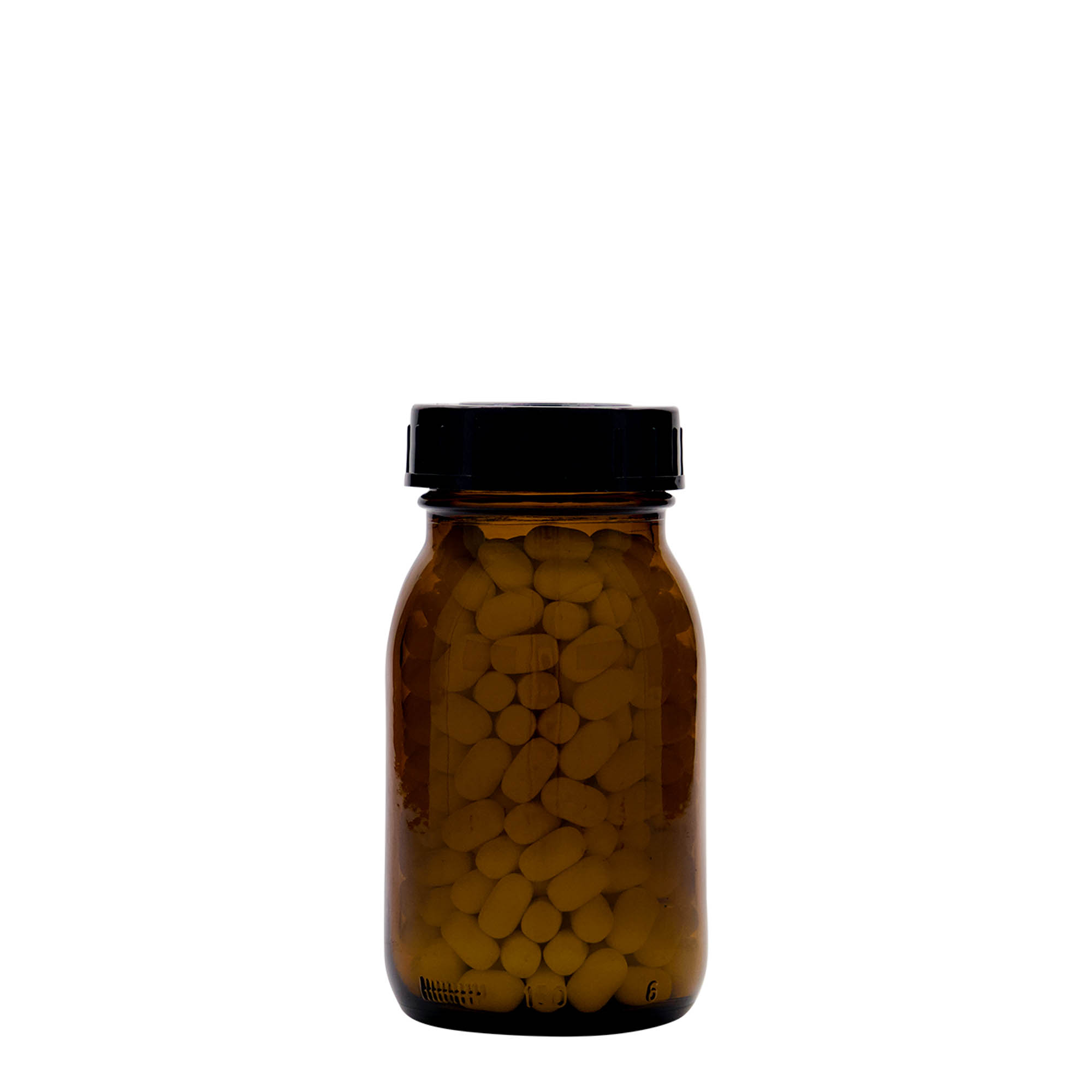 150 ml laiakaelne klaas, pruun, ava: DIN 45 150 ml laiakaelne klaas, pruun, ava: DIN 45