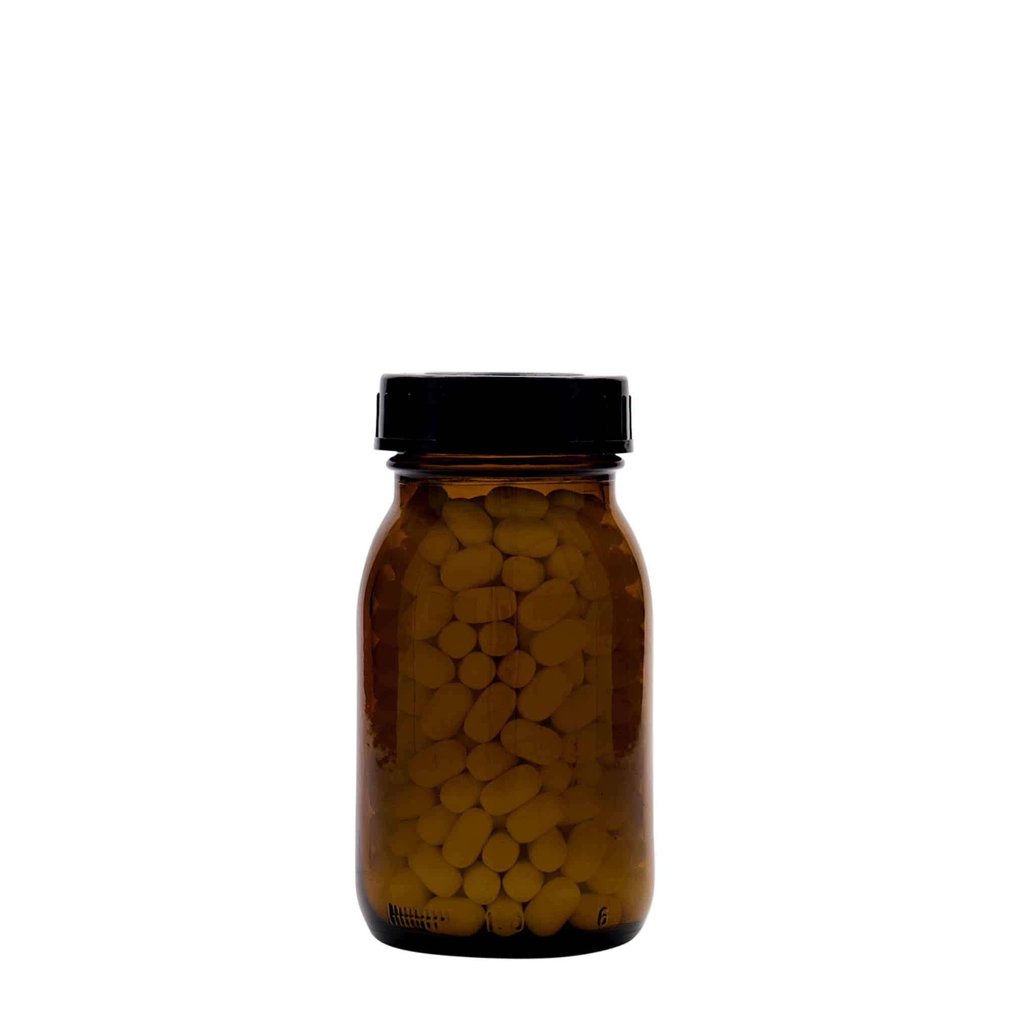 150 ml laiakaelne klaas, pruun, ava: DIN 45