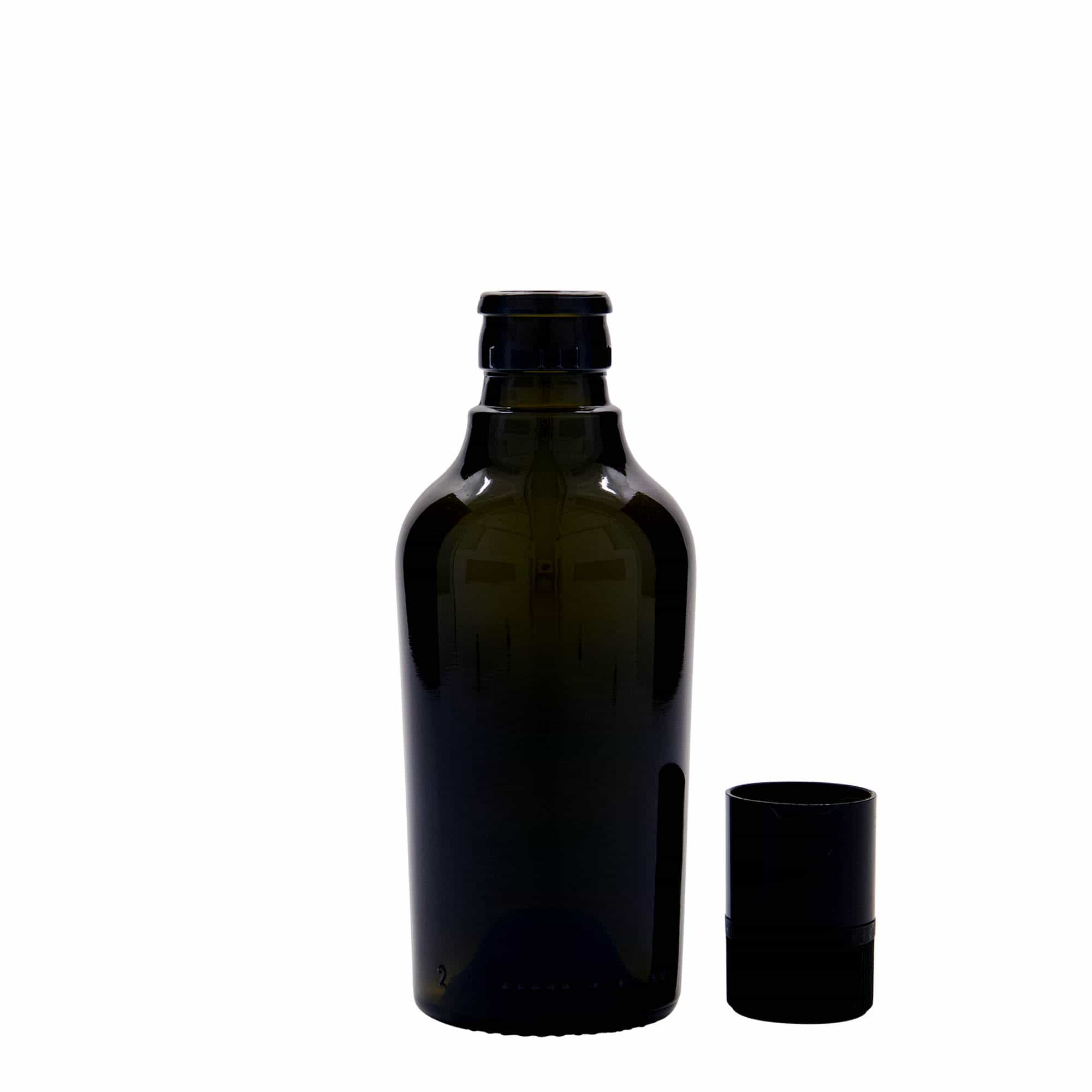 250 ml äädika/õlipudel 'Oleum', klaas, antiikroheline, sulgur: DOP