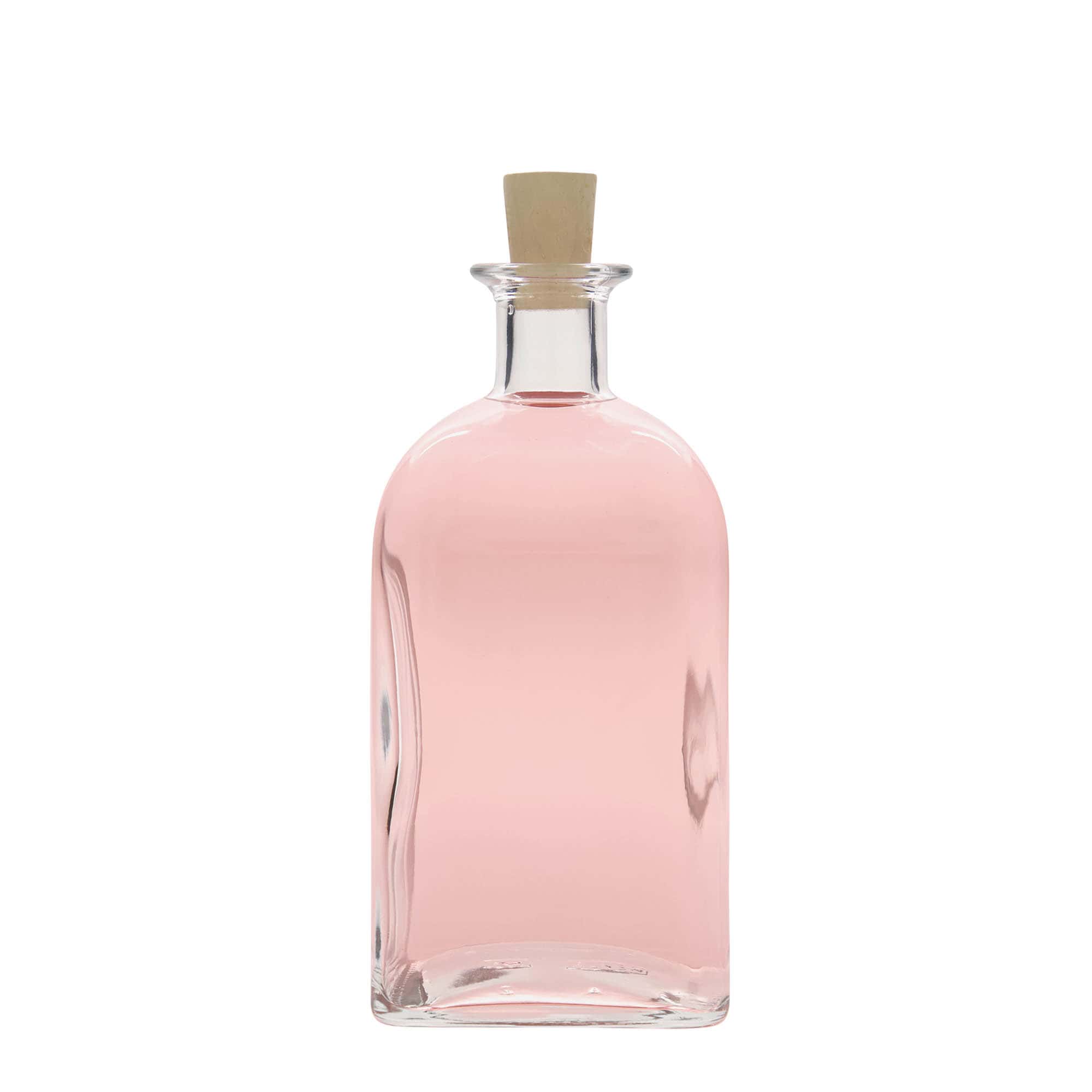 700 ml klaaspudel Apotheker Carré, ruudukujuline, suuava: kork
