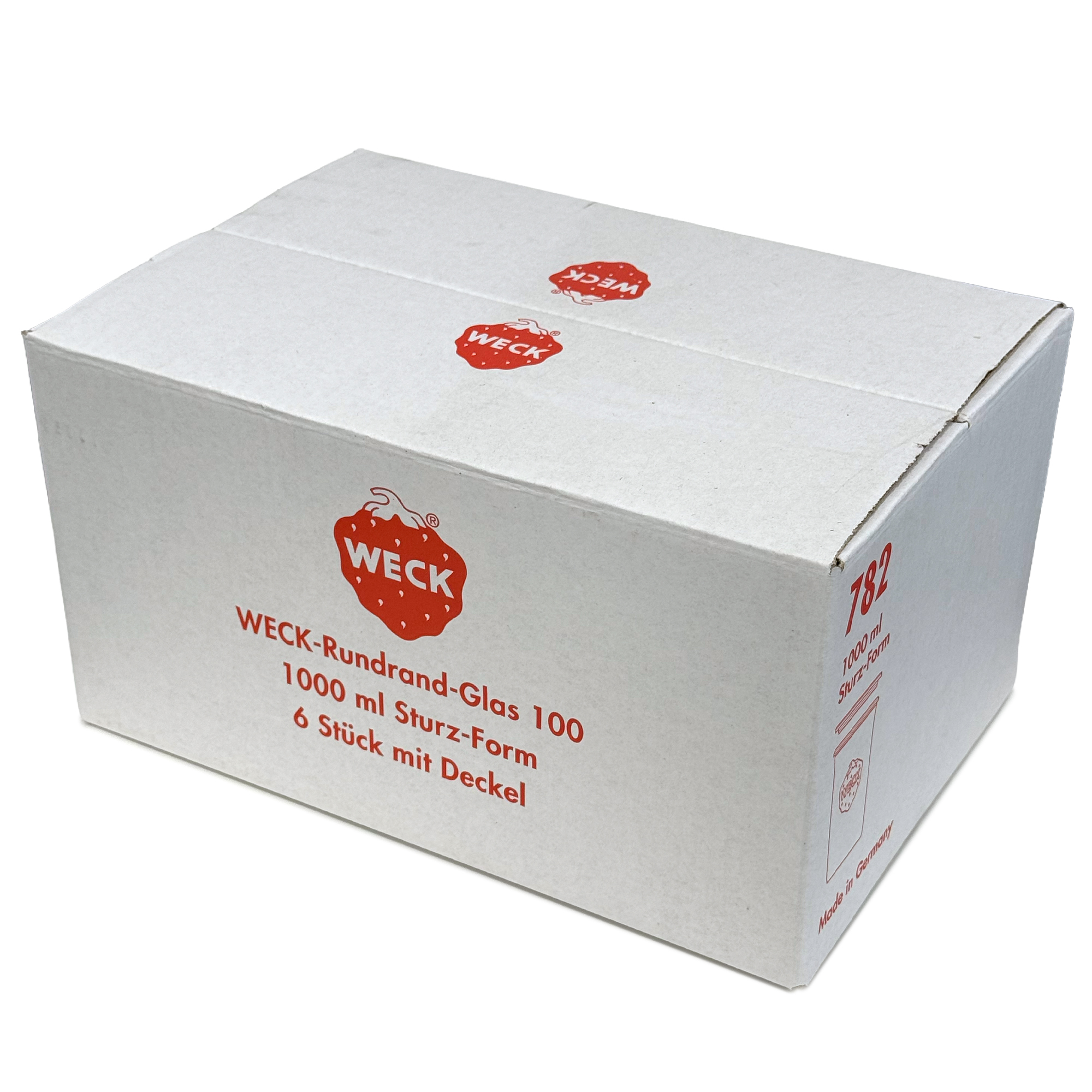 6x 1000 ml WECK-klaaspurk klaaskaanega RR 100