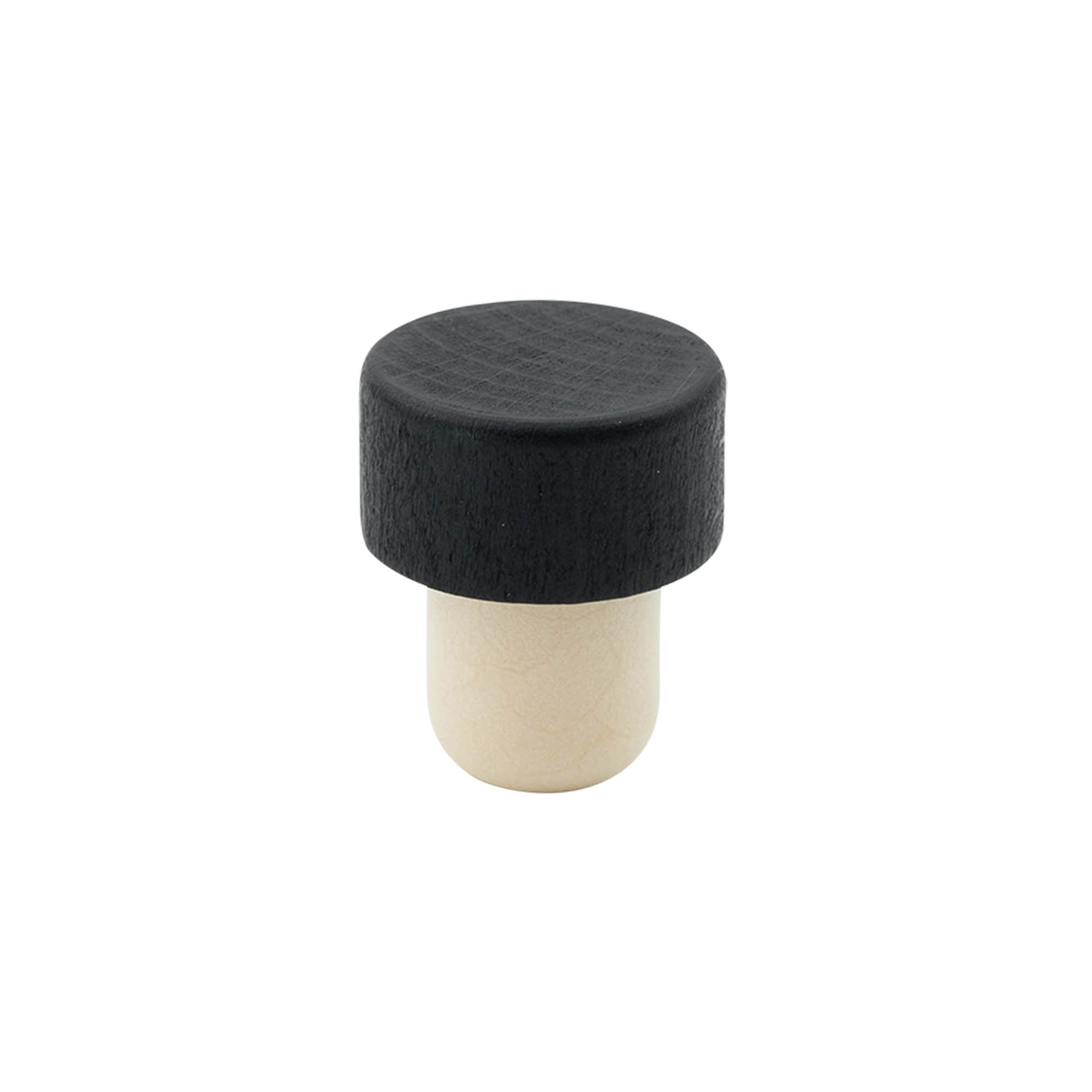 Käepideme kork 19 mm, puit/plastik, must, suuava jaoks: kork Käepideme kork 19 mm, puit/plastik, must, suuava jaoks: kork