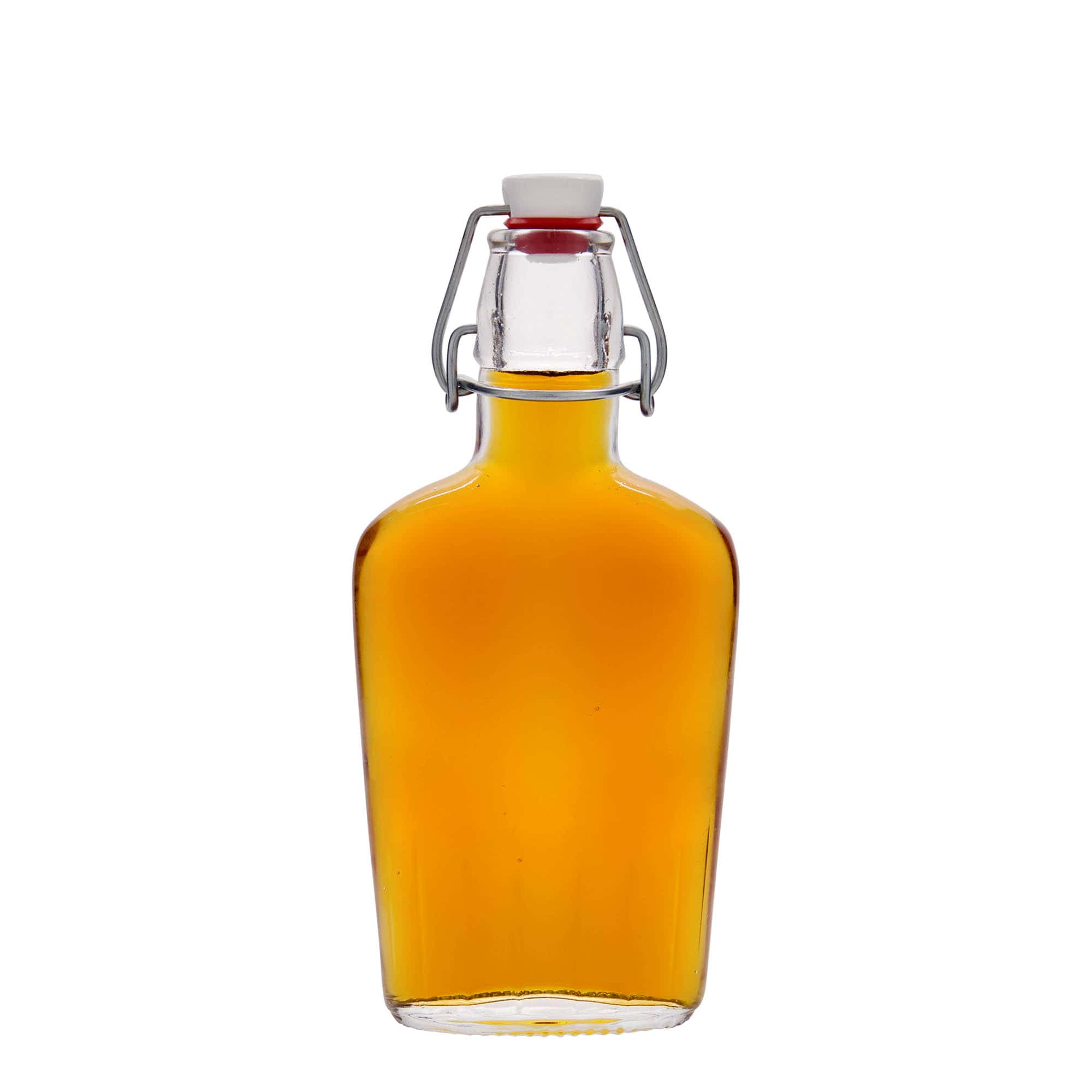 250 ml klaaspudel 'Fiaschetta', ovaalne, sulgur: traatkork