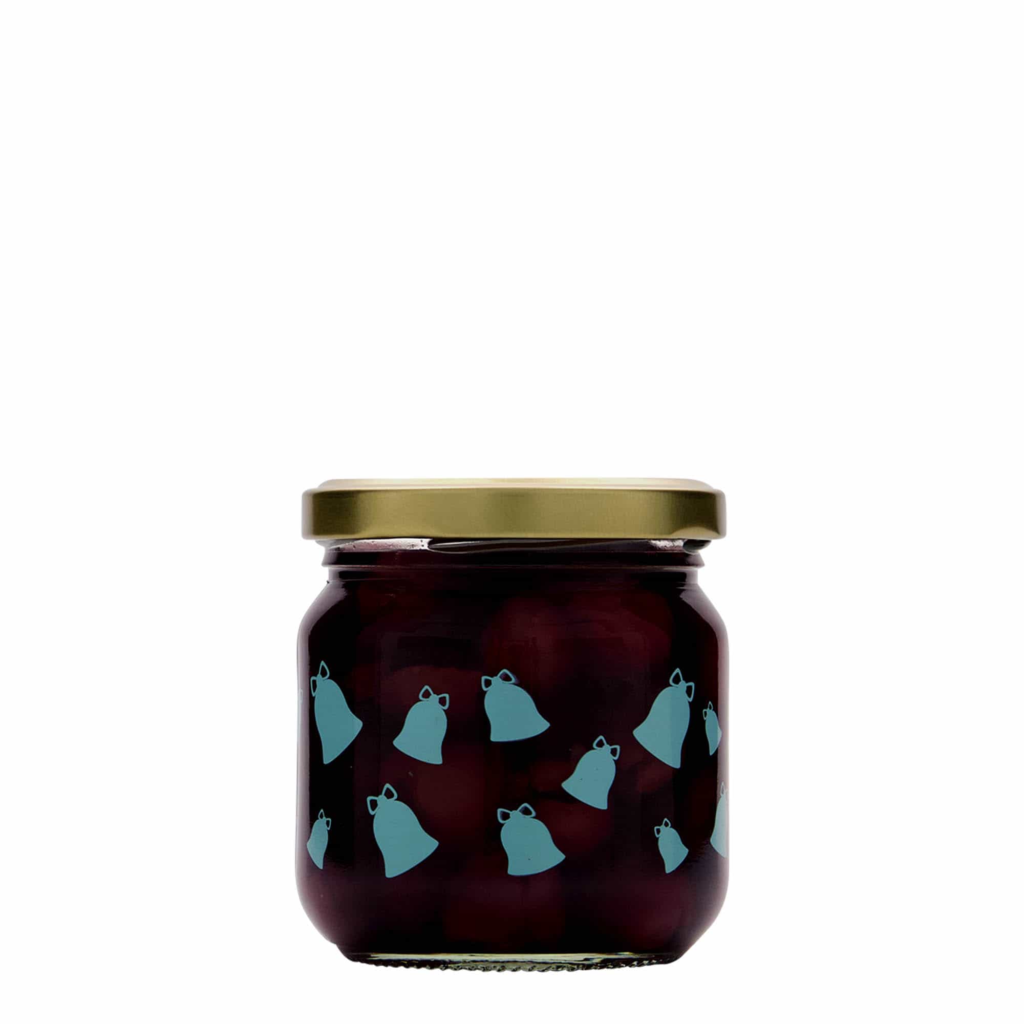 212 ml ümar klaas, motiiv: Kling, kelluke, suuava: Twist-Off (TO 66)