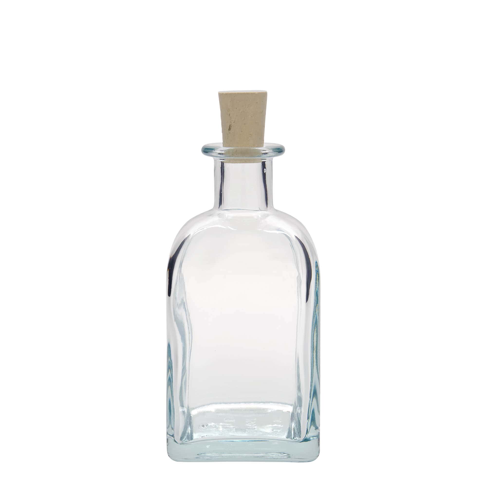 350 ml klaaspudel Apotheker Carré, ruudukujuline, suuava: kork