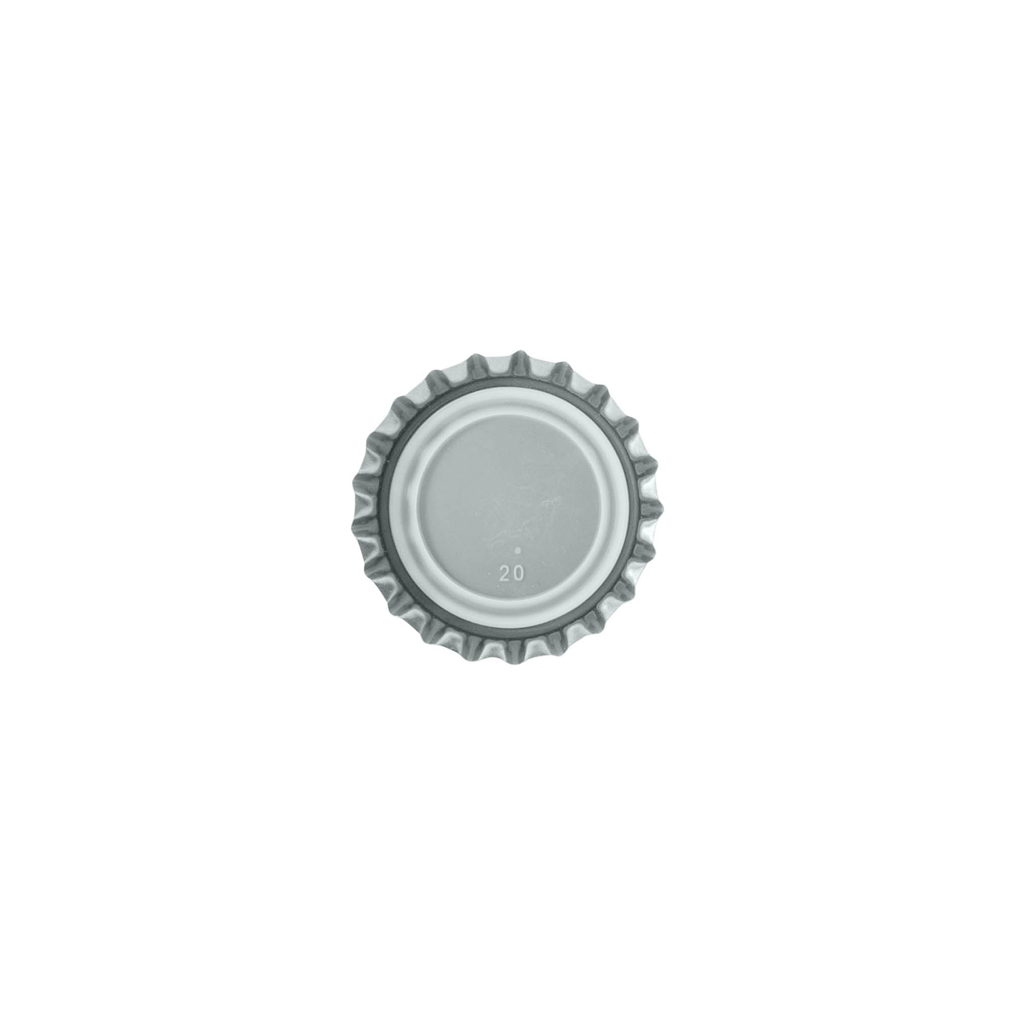 Kroonikork 26 mm, metall, hõbedane Kroonikork 26 mm, metall, hõbedane