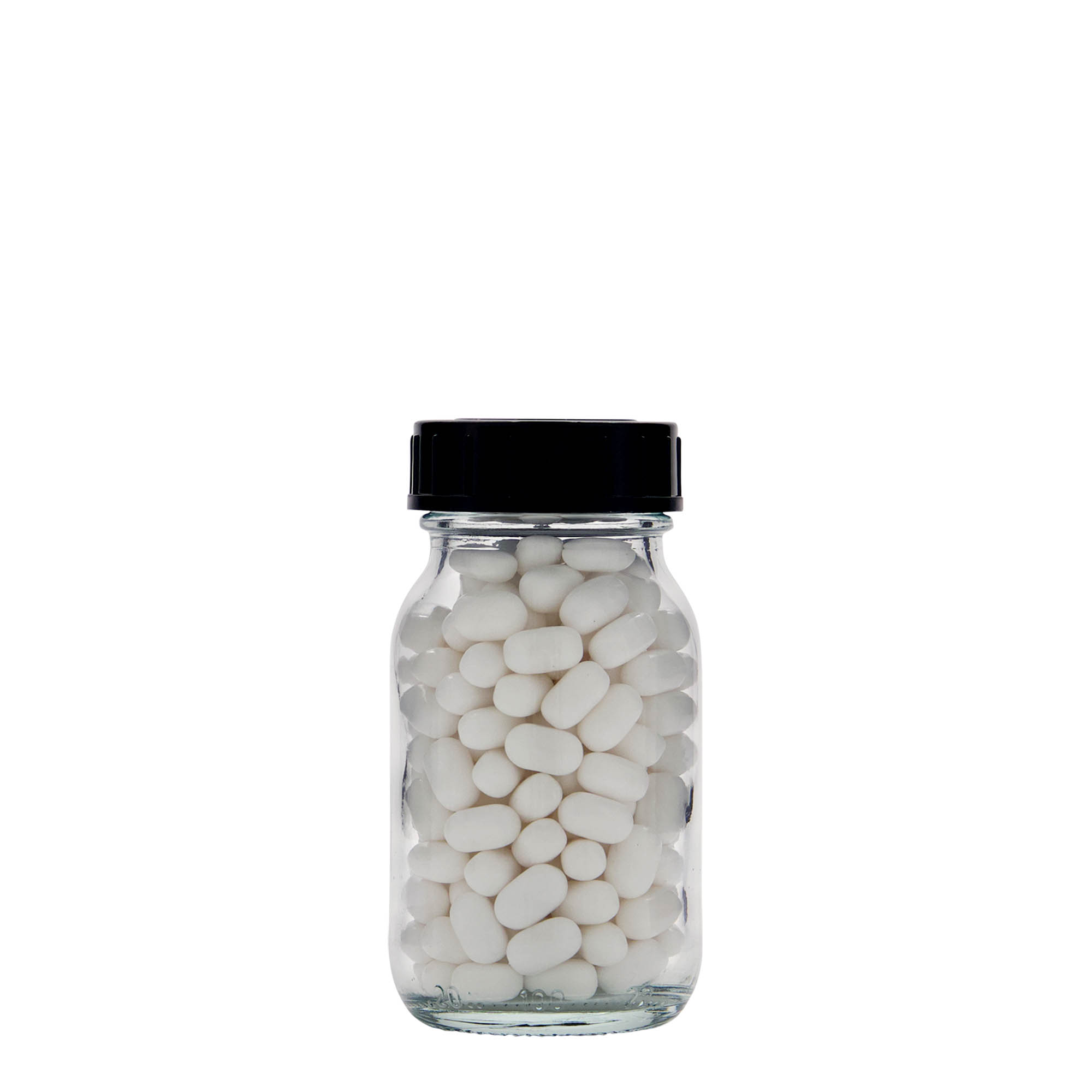 100 ml laiakaelne klaaspurk, ava: DIN 40 100 ml laiakaelne klaaspurk, ava: DIN 40