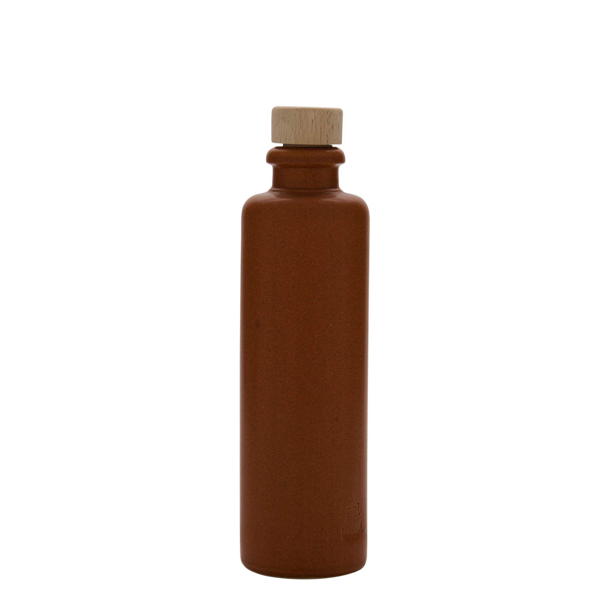 200 ml savitops, keraamiline, punakaspruun, suuava: kork