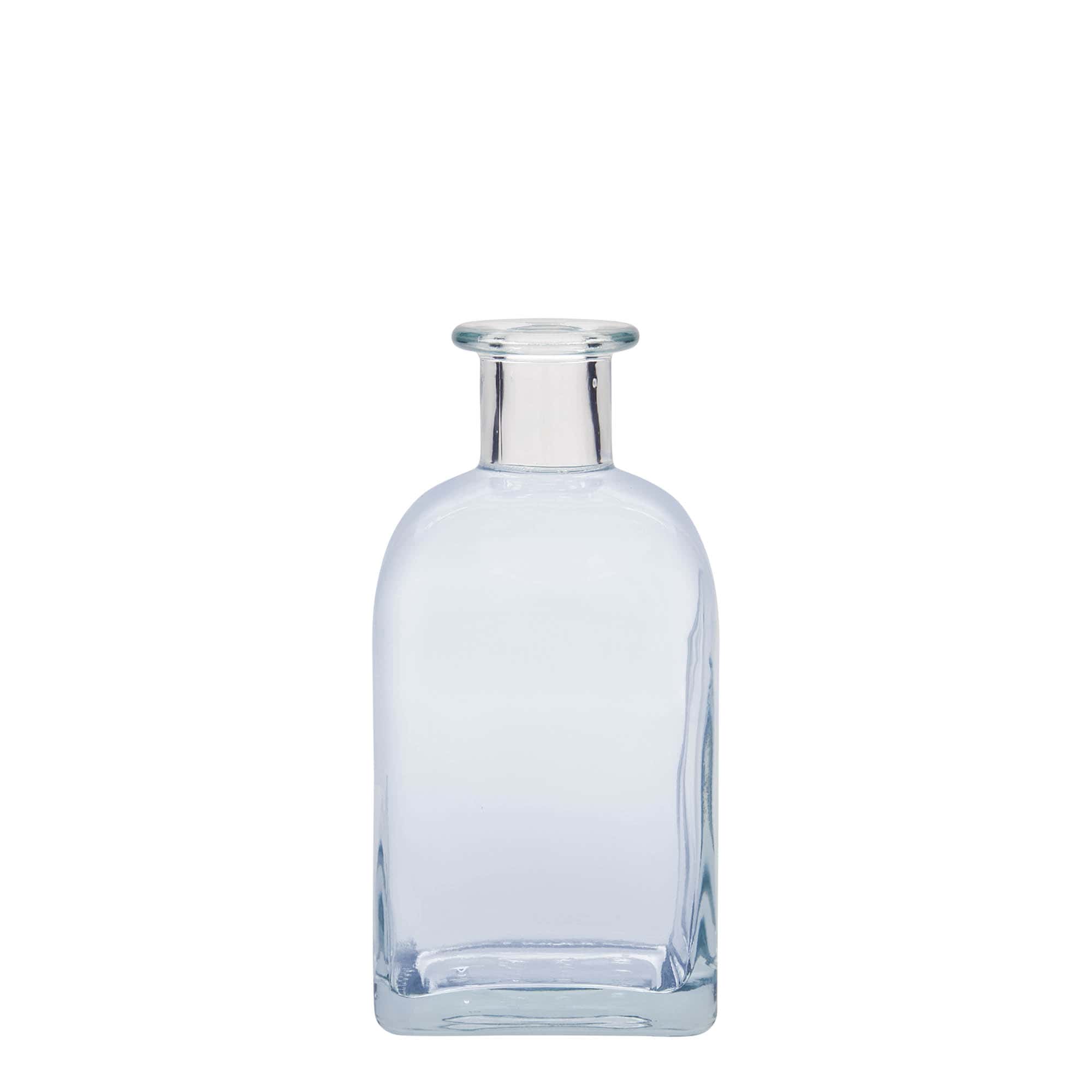 350 ml klaasist apteegipudel 'Carré', ruudukujuline, sulgur: kork