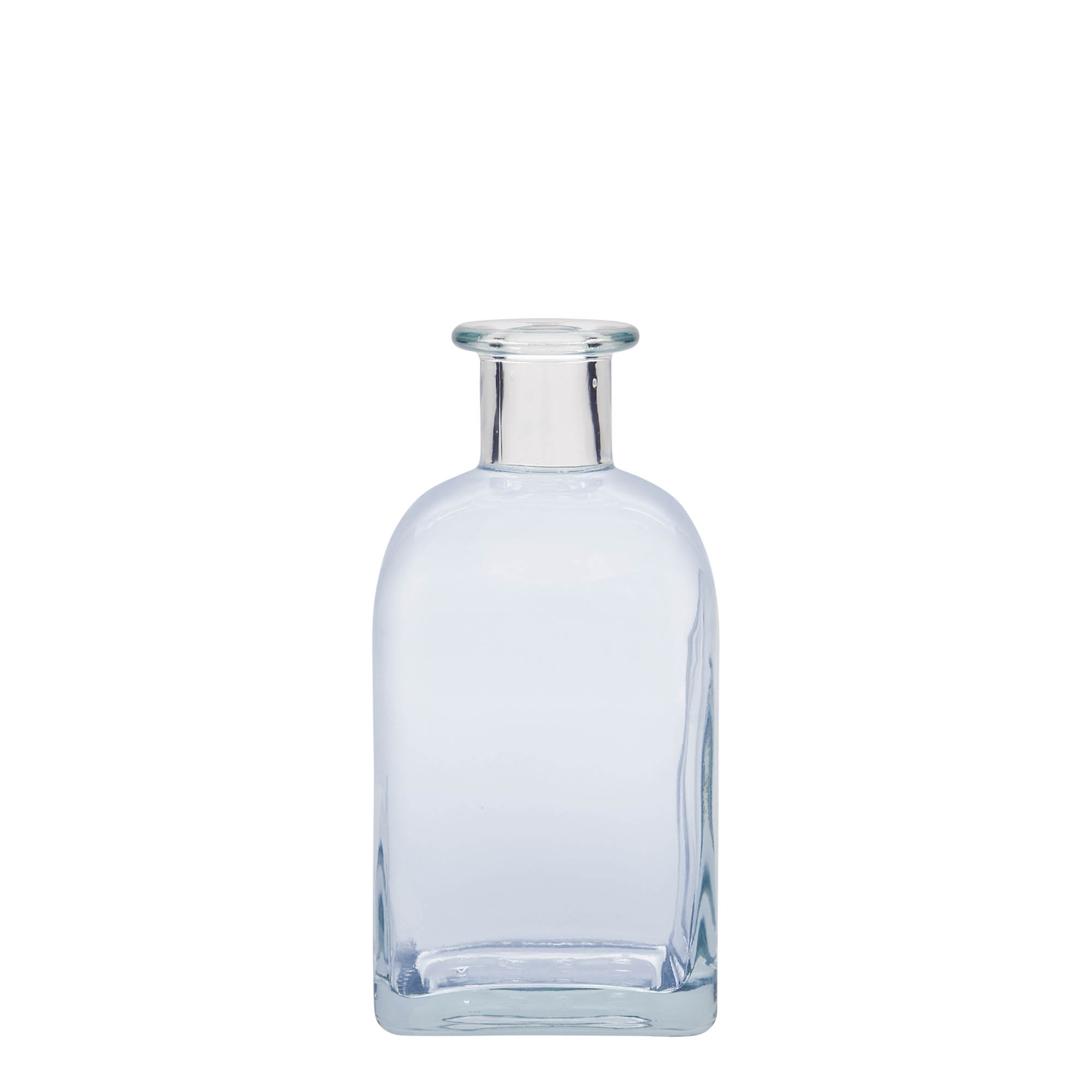 350 ml klaasist apteegipudel 'Carré', ruudukujuline, sulgur: kork