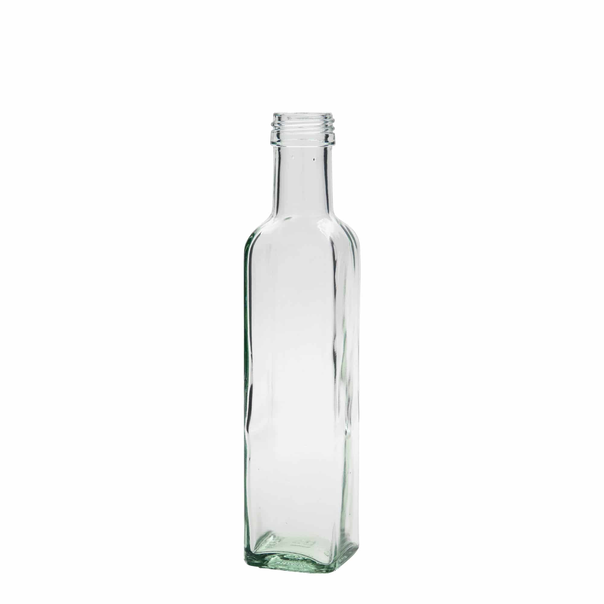 250 ml klaaspudel 'Marasca', ruudukujuline, sulgur: PP 31,5