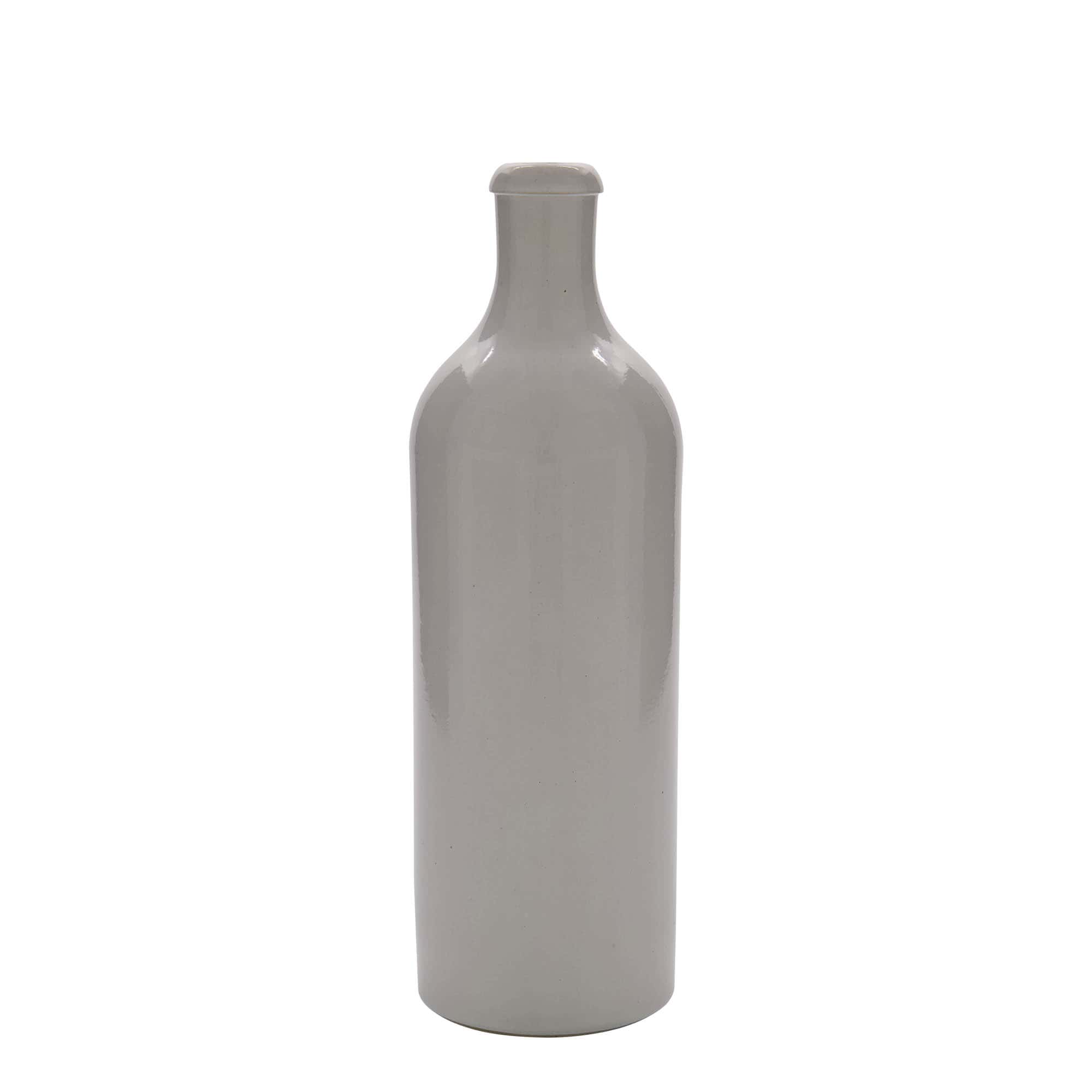 750 ml savinõu, keraamiline, valge, suuava: kork