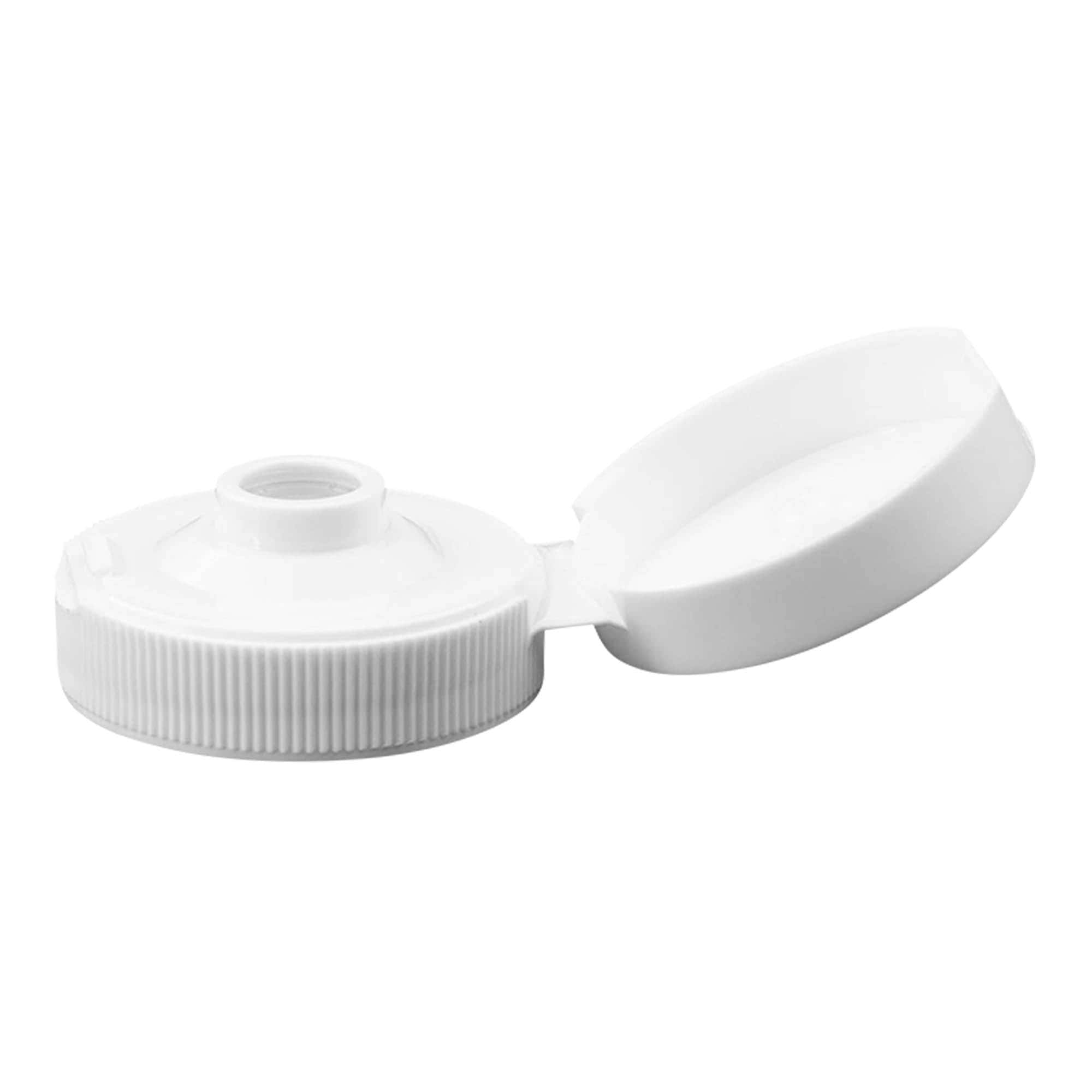 Kruvikork klapitsaraga, PP-plast, valge, suuava jaoks: 38/400