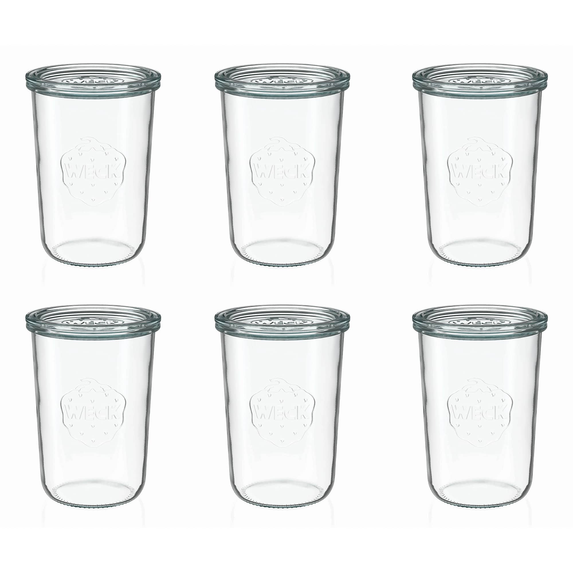 6x 850 ml WECK-klaaspurk klaaskaanega RR 100
