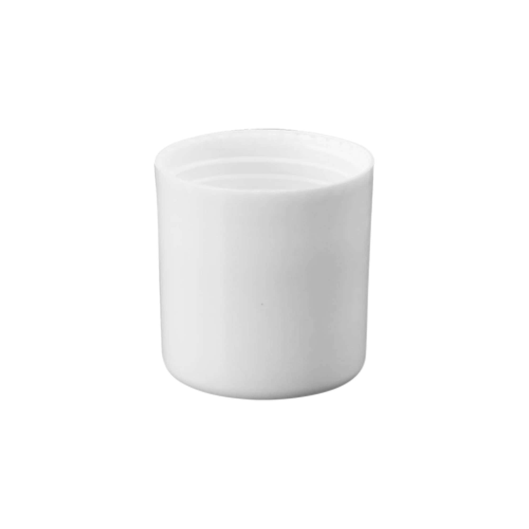 Kork 50 ml rulliga pudelile, PP-plast, valge, sulguri tüüp: keeratav kaas