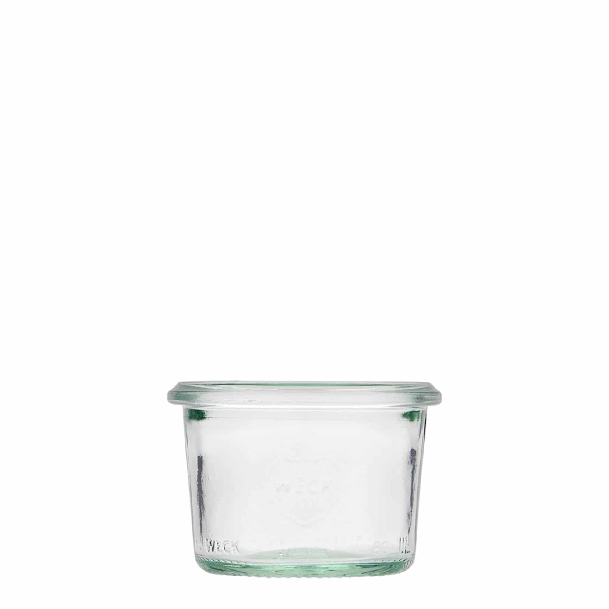 80 ml WECKi laia suuga purk, sulgur: ümar serv