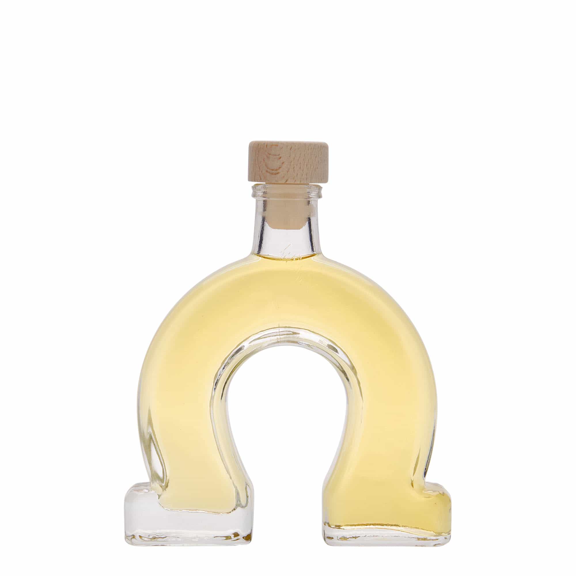 100 ml klaaspudel 'Hobuseraud', sulgur: kork