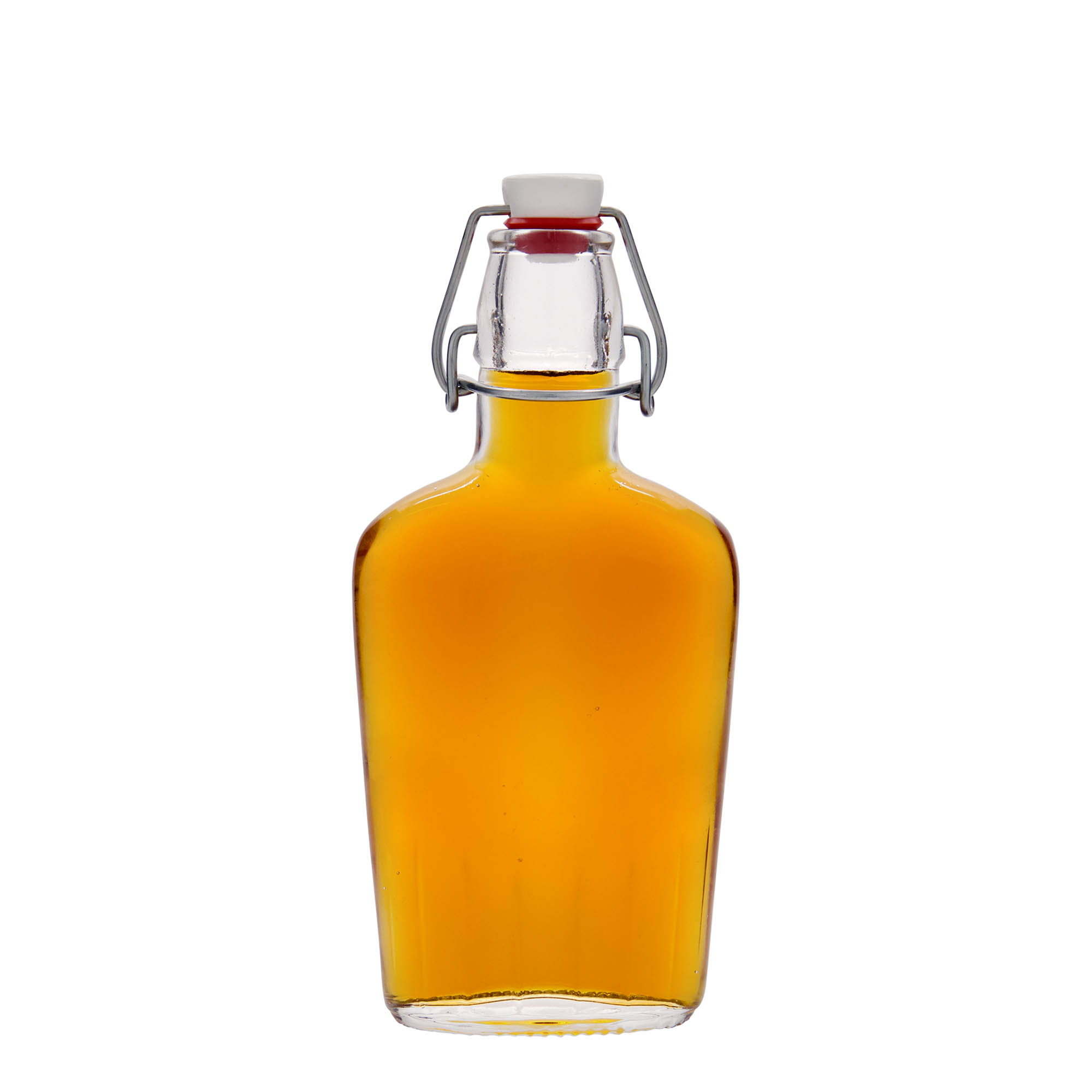250 ml klaaspudel 'Fiaschetta', ovaalne, suu: klambrikork 250 ml klaaspudel 'Fiaschetta', ovaalne, suu: klambrikork