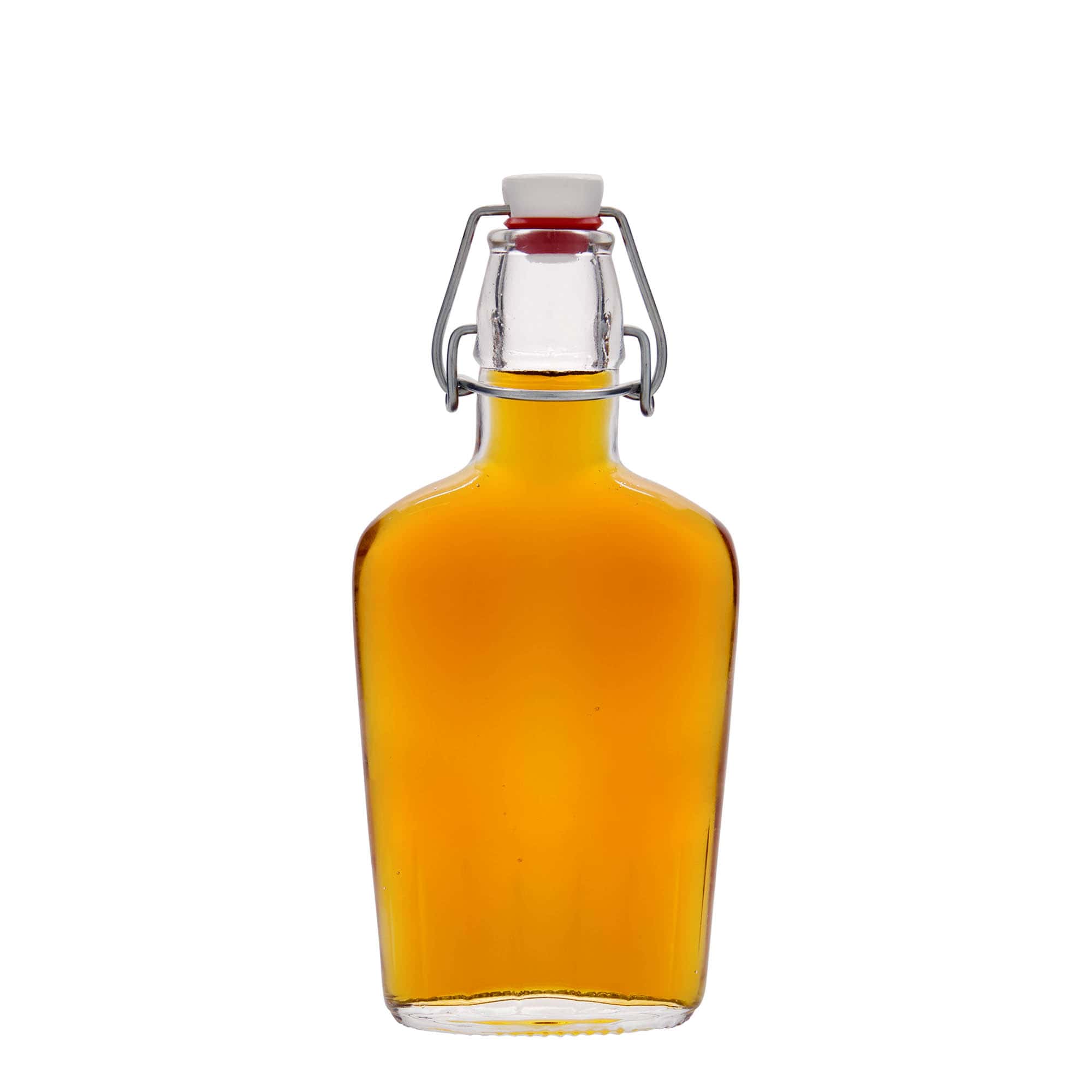250 ml klaaspudel 'Fiaschetta', ovaalne, suu: klambrikork