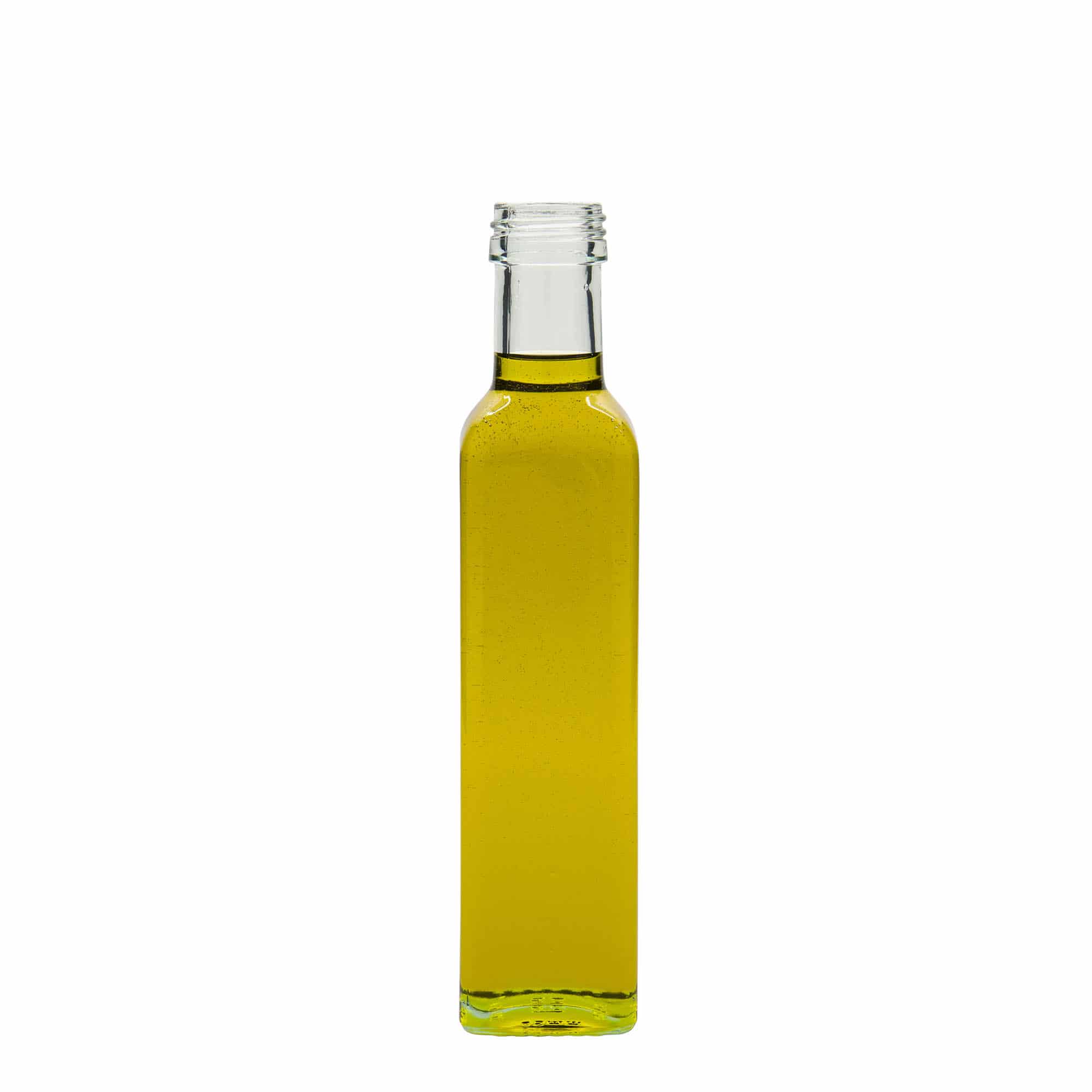 250 ml klaaspudel 'Marasca', ruudukujuline, suuava: PP 31,5