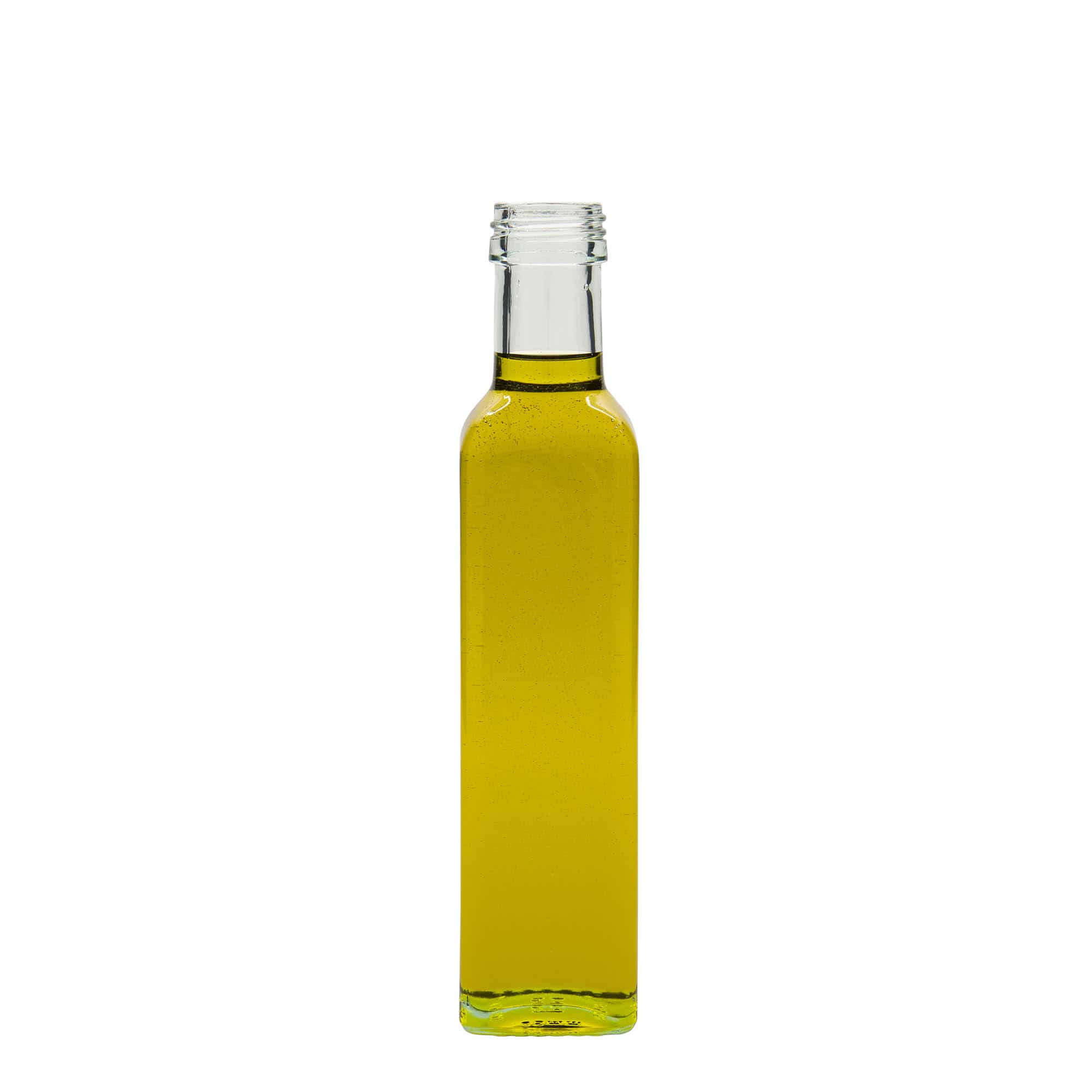 250 ml klaaspudel 'Marasca', ruudukujuline, suuava: PP 31,5