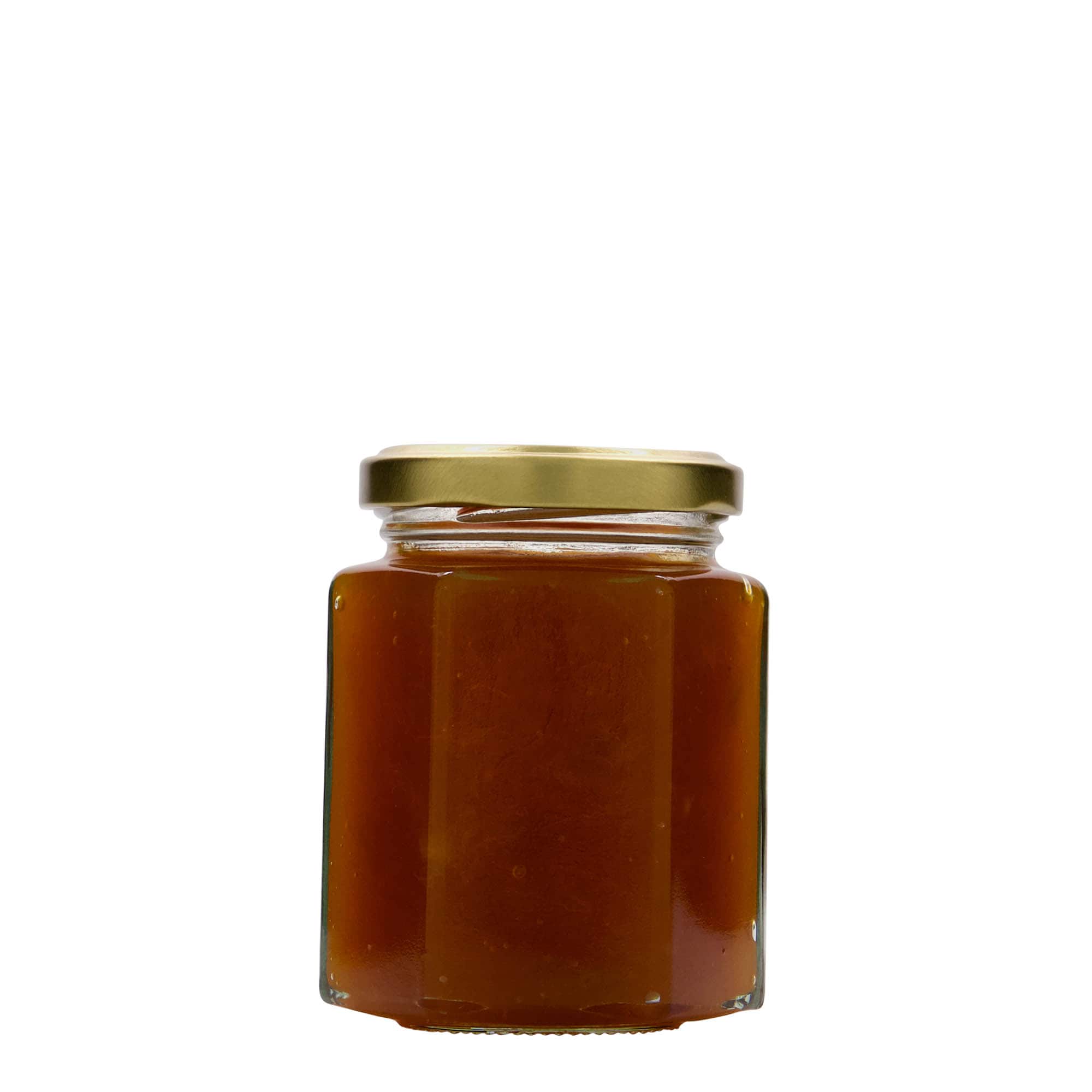 191 ml kuusnurkne klaaspurk, ava: keeratav (TO 58)