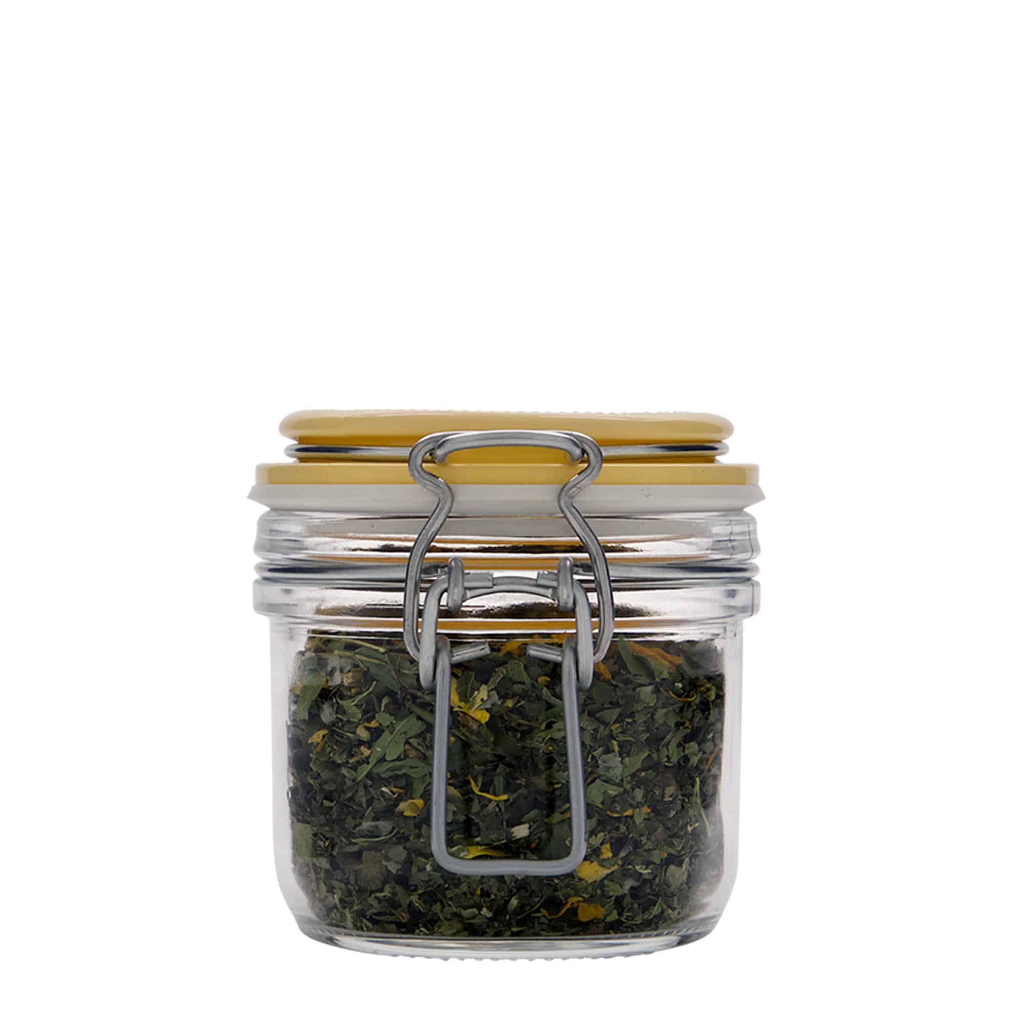200 ml traatkaanega purk 'Fido', kollane, sulgur: traatkaas