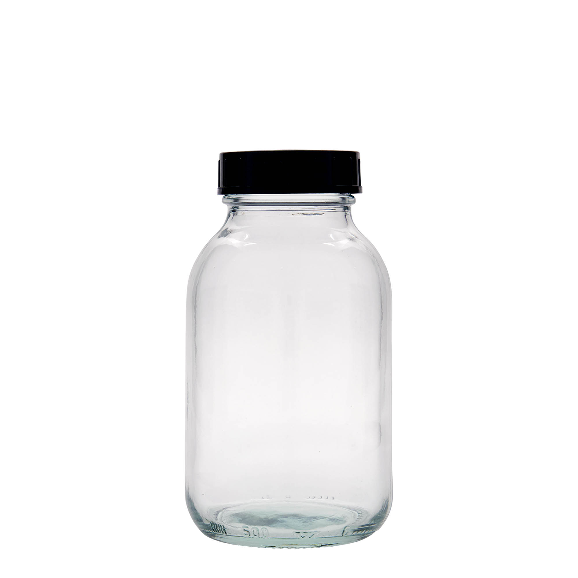500 ml laiakaelne klaaspurk, ava: DIN 55 500 ml laiakaelne klaaspurk, ava: DIN 55