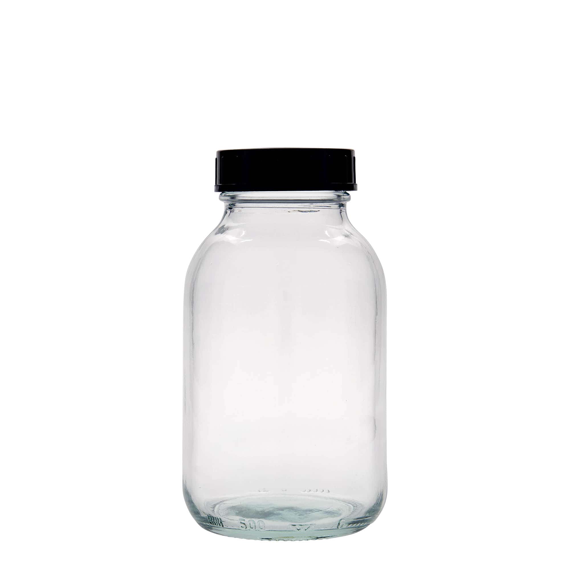 500 ml laiakaelne klaaspurk, avale: DIN 55