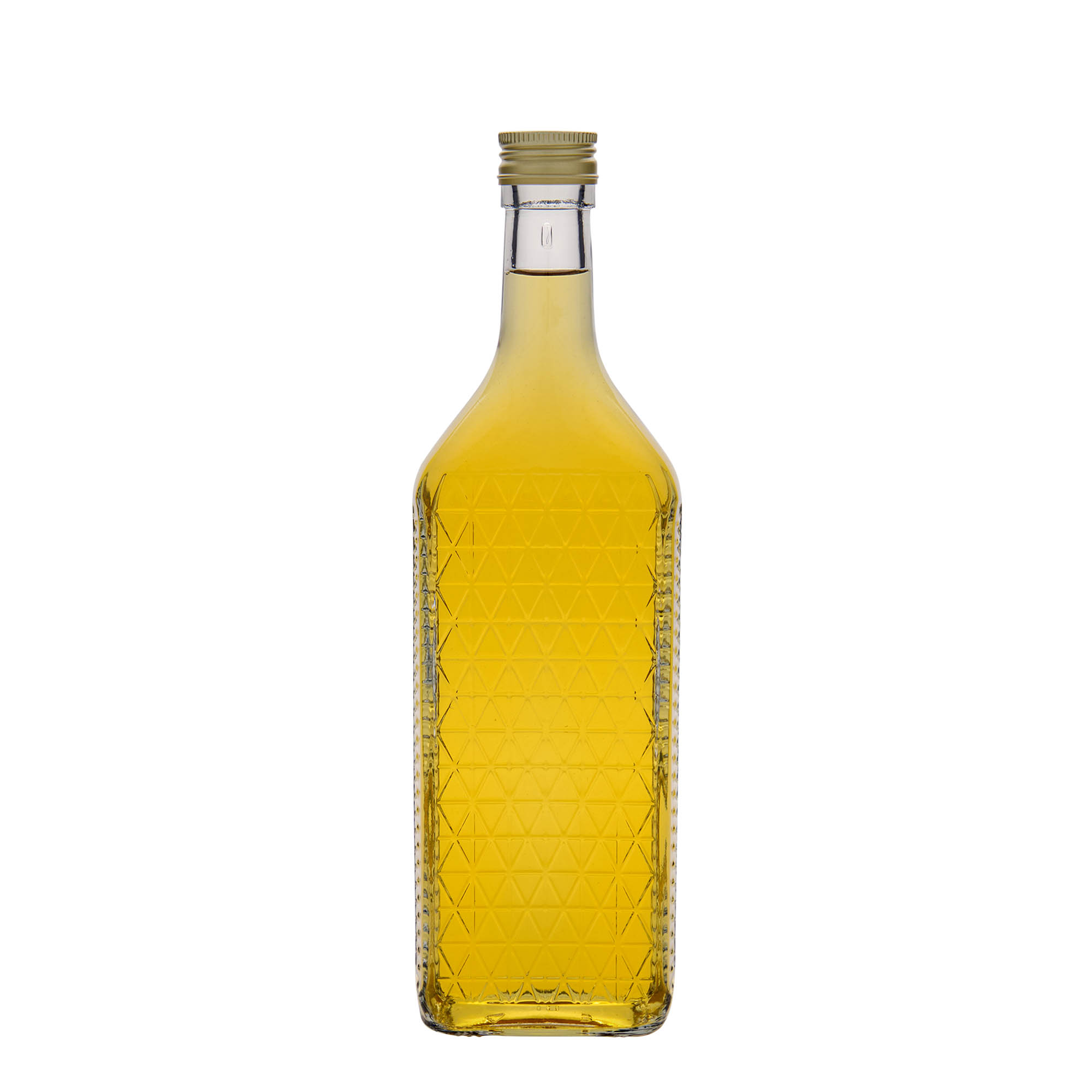 700 ml klaaspudel 'Caruso', ristkülikukujuline, sulgur: PP 31,5