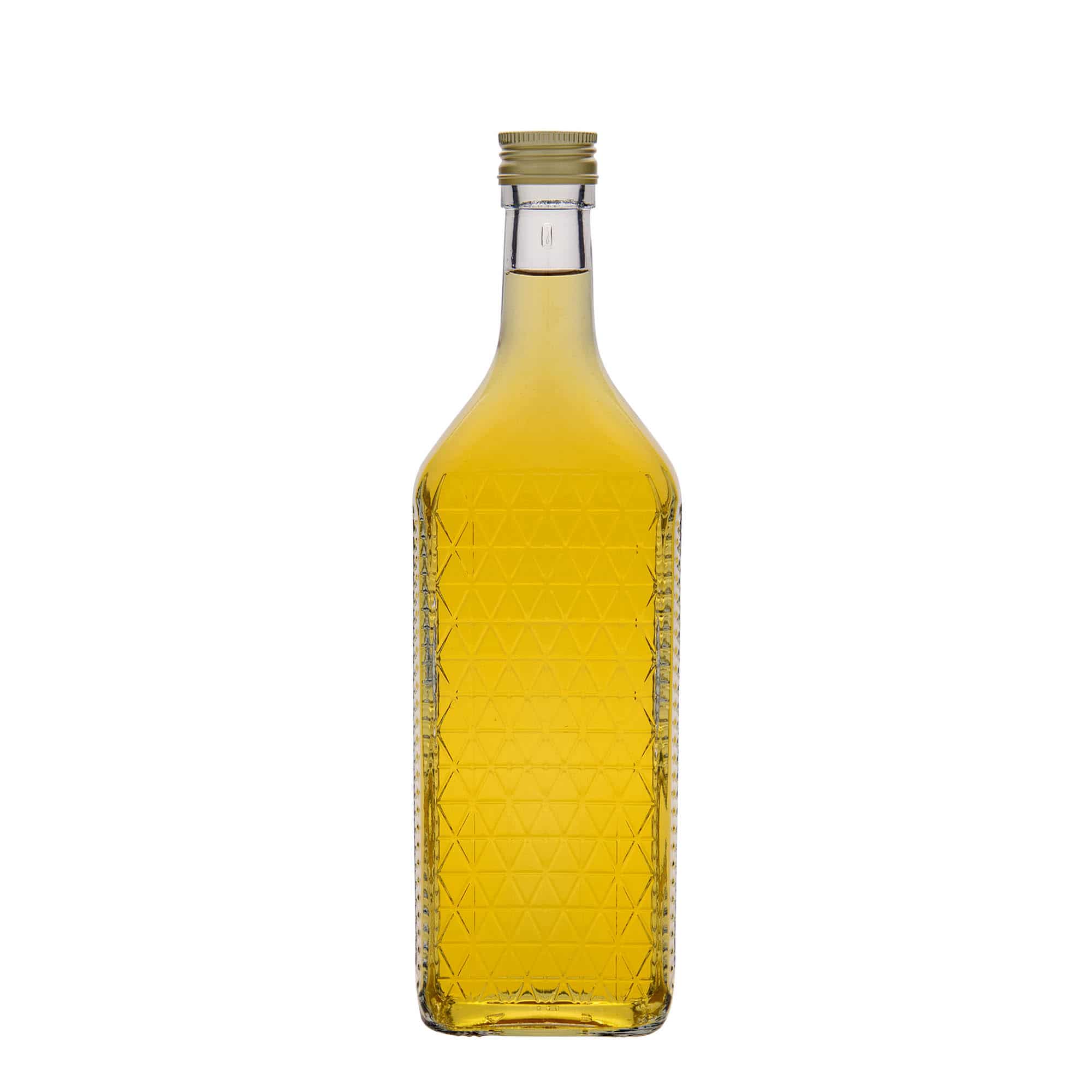 700 ml klaaspudel 'Caruso', ristkülikukujuline, suuava: PP 31,5