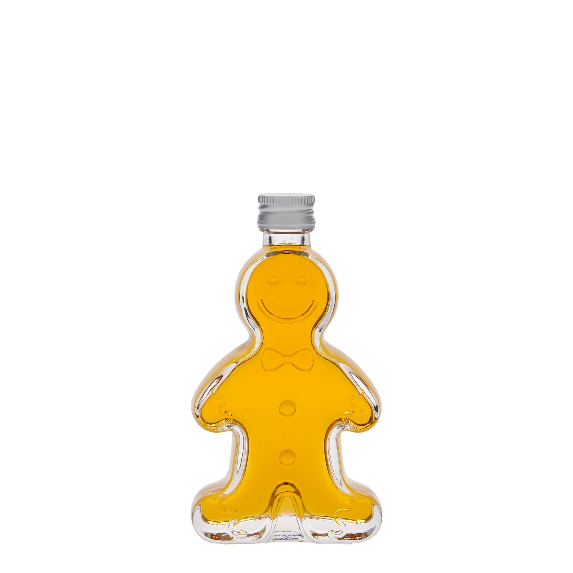 50 ml klaaspudel 'Lebkuchenmann', suuava: PP 18 50 ml klaaspudel 'Lebkuchenmann', suuava: PP 18