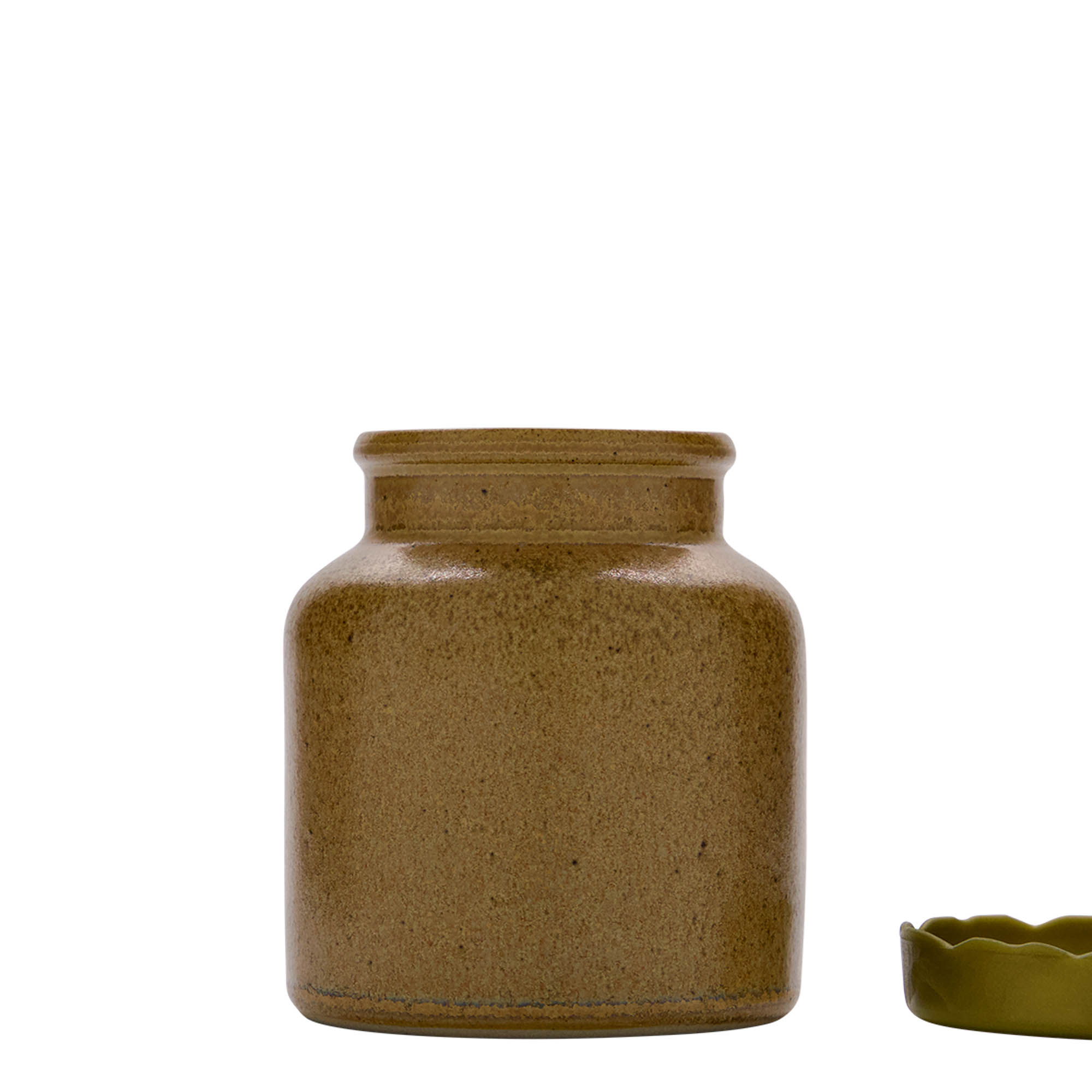 270 ml keraamiline savipot, pruun-kristall, suuava: kaanega