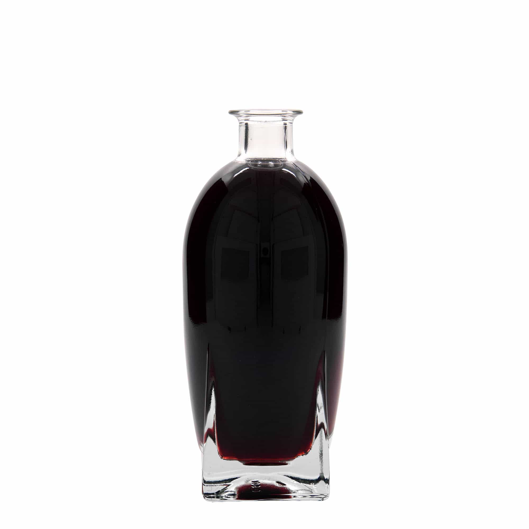 500 ml klaaspudel 'Zino', ruudukujuline, sulgur: kork