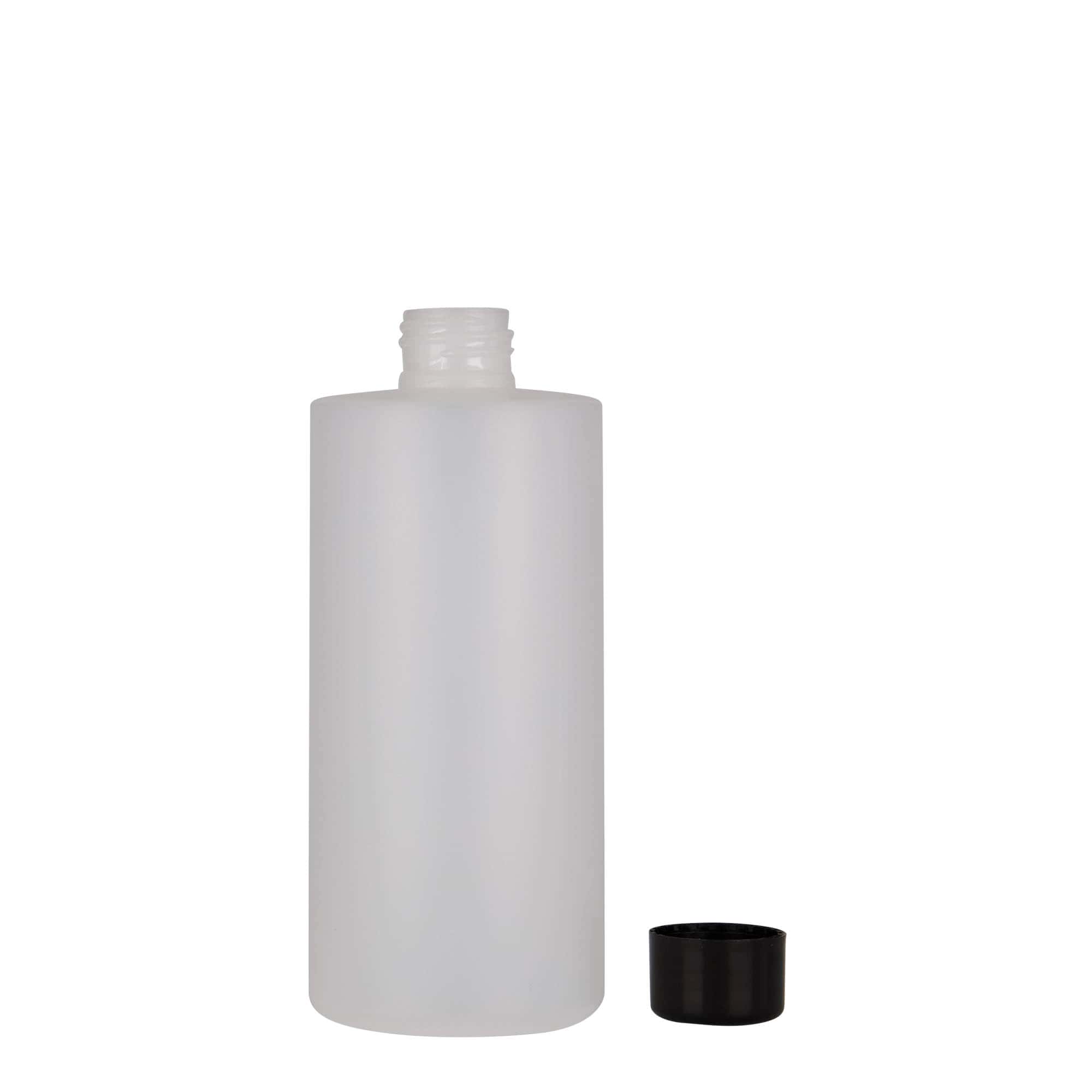 300 ml plastpudel 'Pipe', HDPE, valge, suu: 24/410