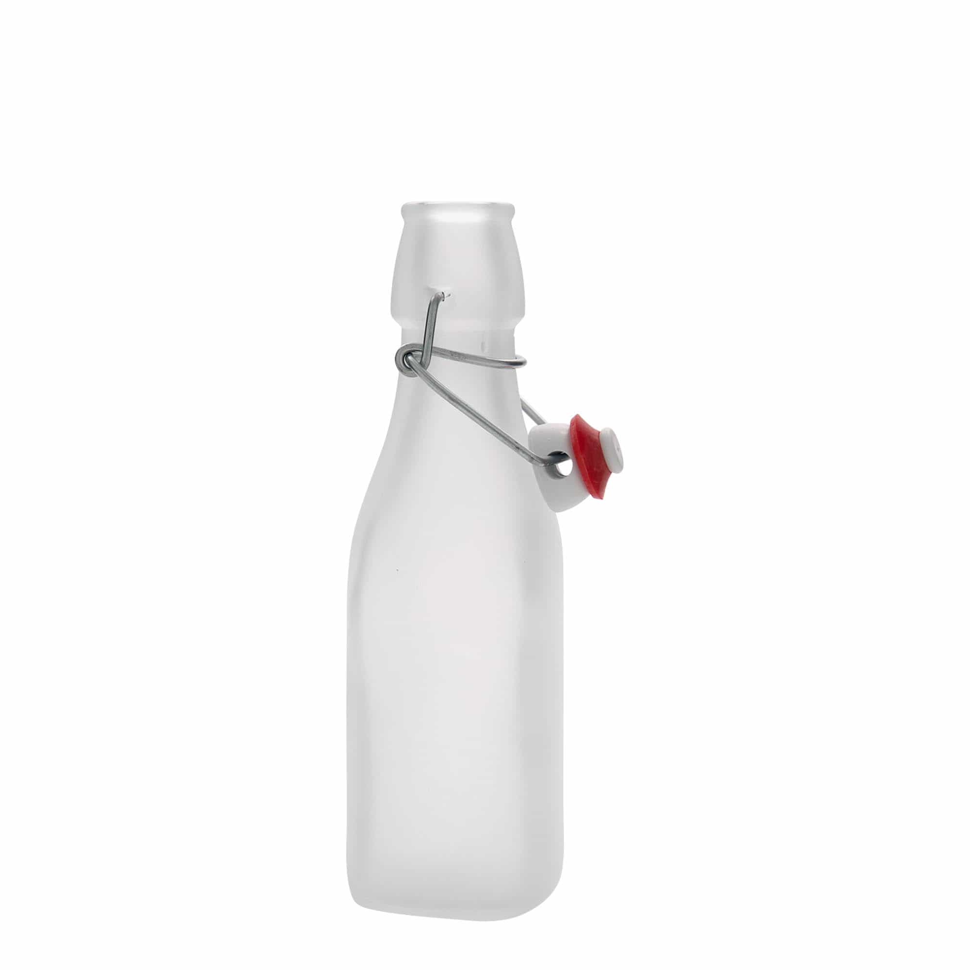 250 ml klaaspudel 'Swing, ruudukujuline, valge, ava: klambrikork 250 ml klaaspudel 'Swing, ruudukujuline, valge, ava: klambrikork