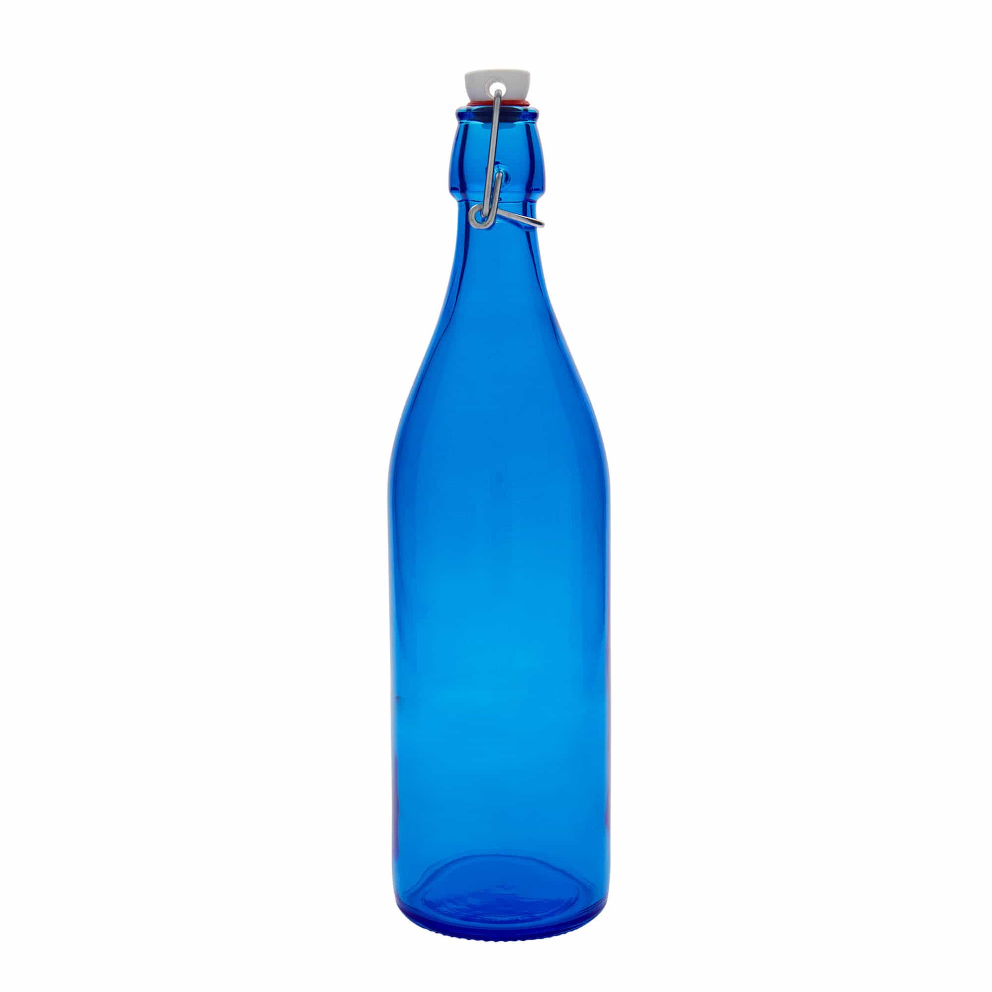 1000 ml klaaspudel 'Giara', sinine, sulgur: traatkork