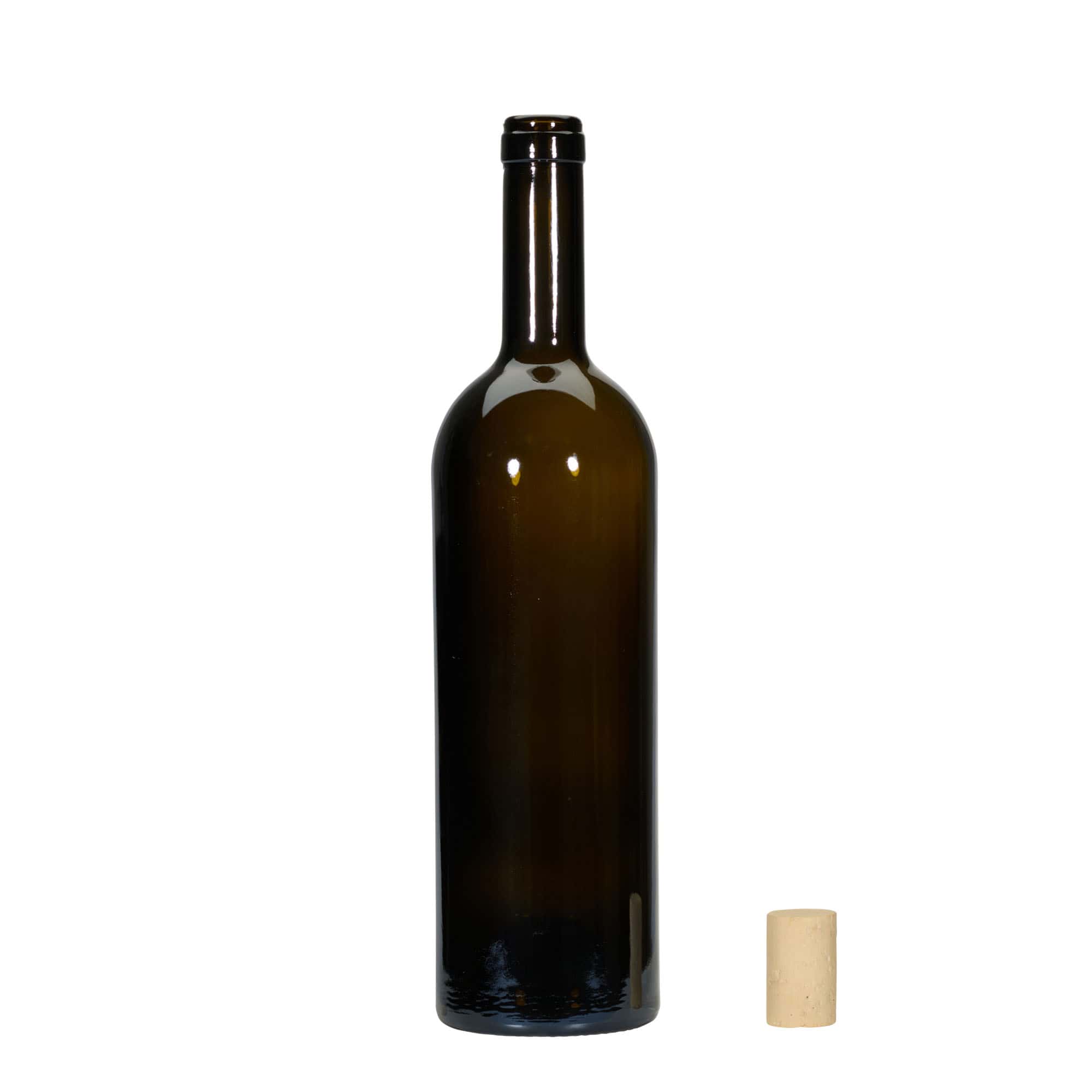 750 ml veini pudel 'Golia', antiikroheline, suuava: kork